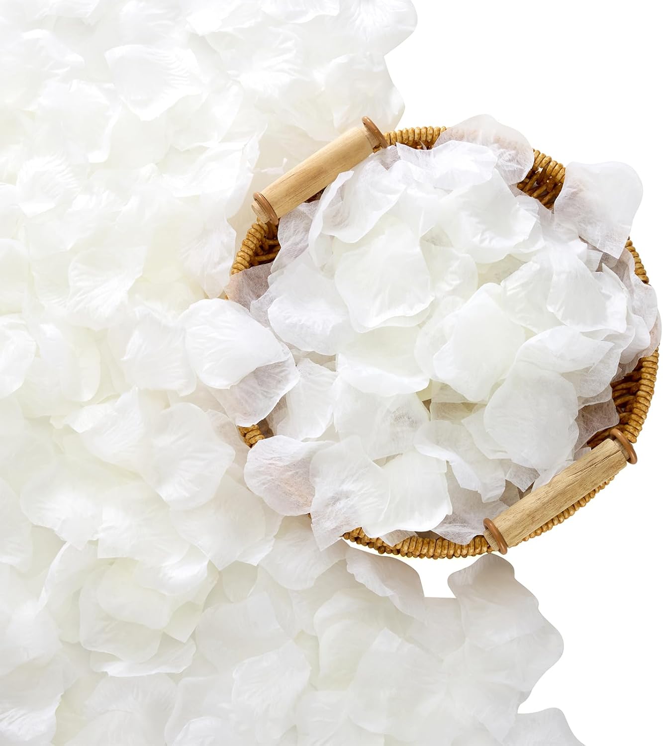 1500Pcs Real Dried Ivory White Hydrangea Petals