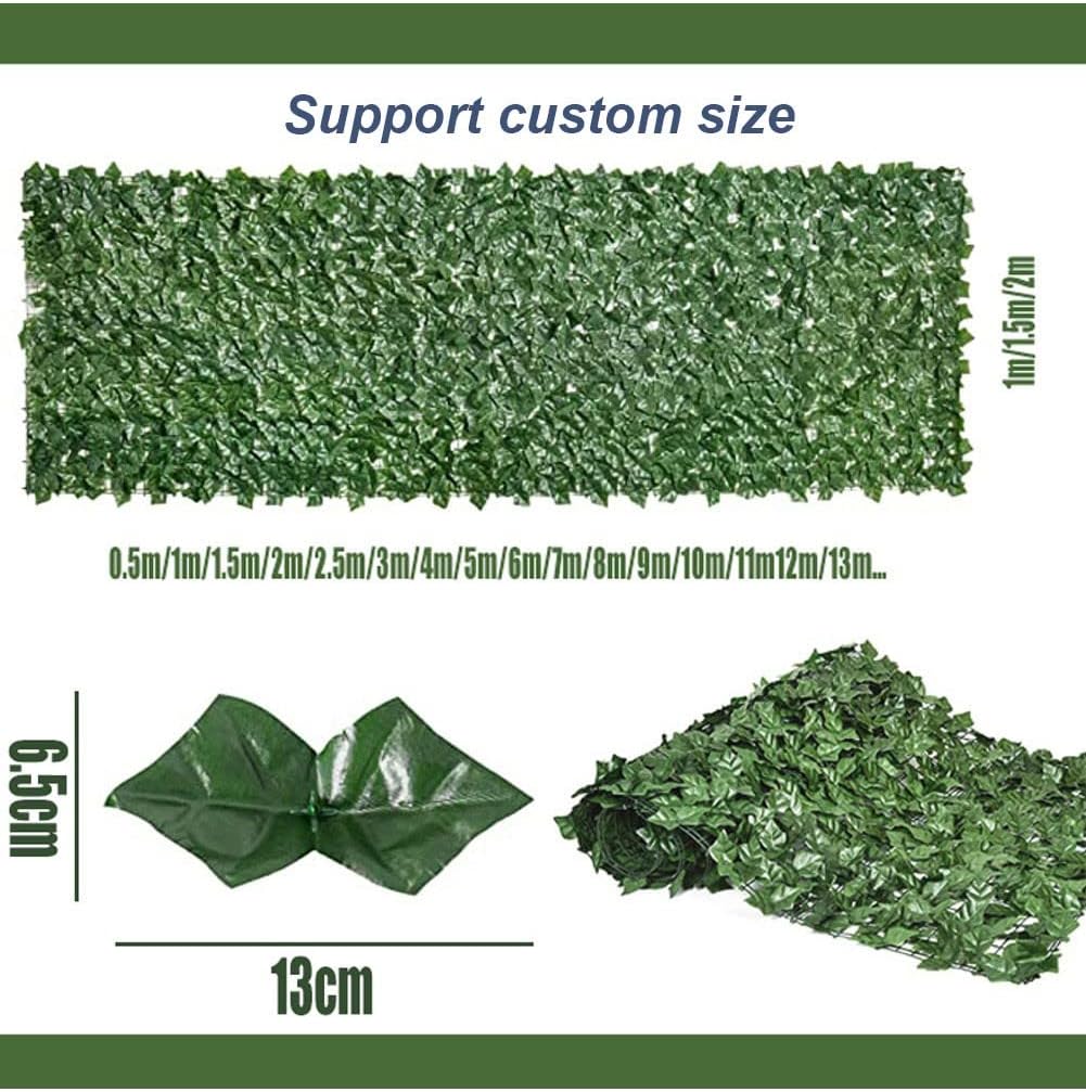 Artificial Ivy Privacy Fence Screen 1x1m Decorative Greenery Wall