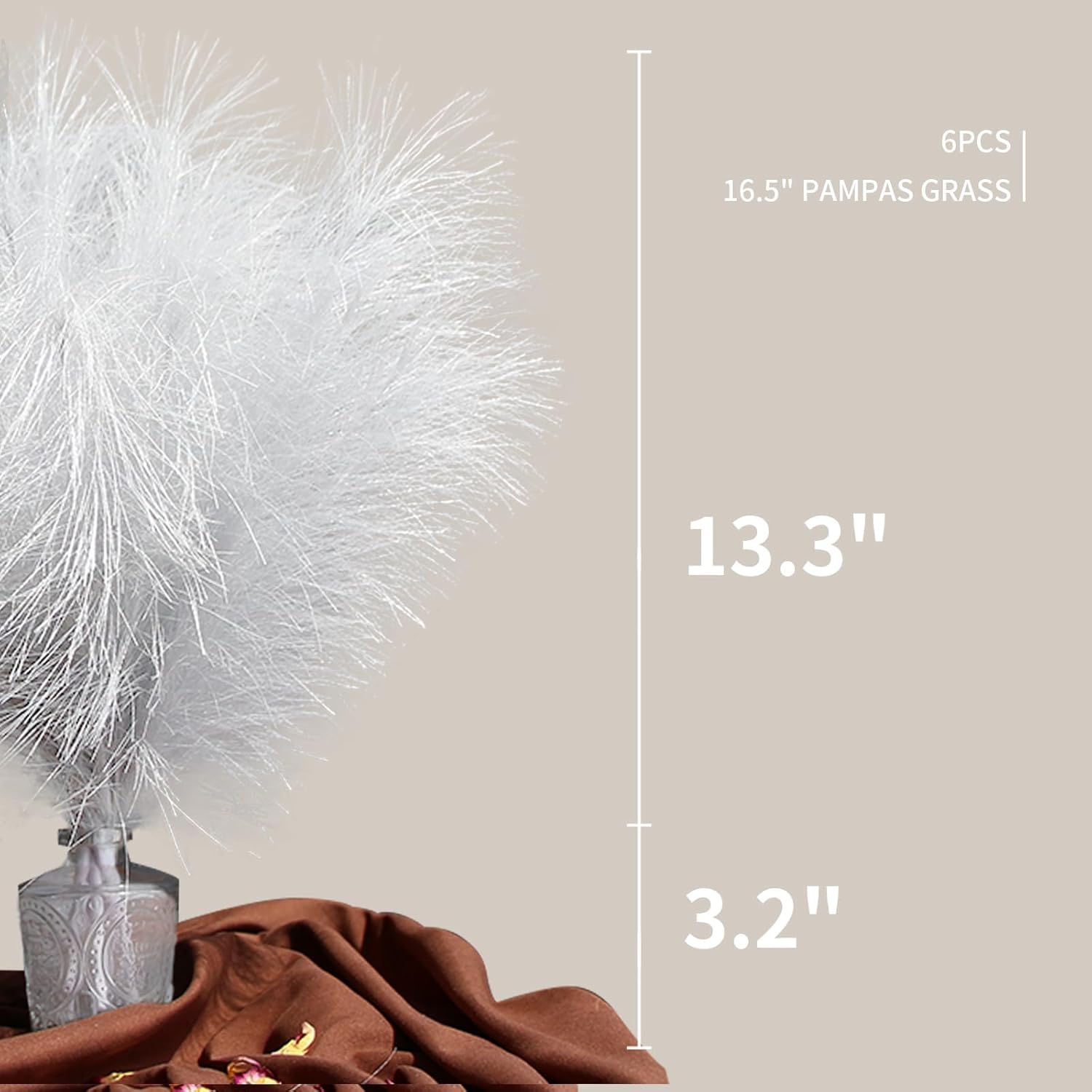 ZIFTY Silver Pampas Grass 6-Pc Artificial Decor