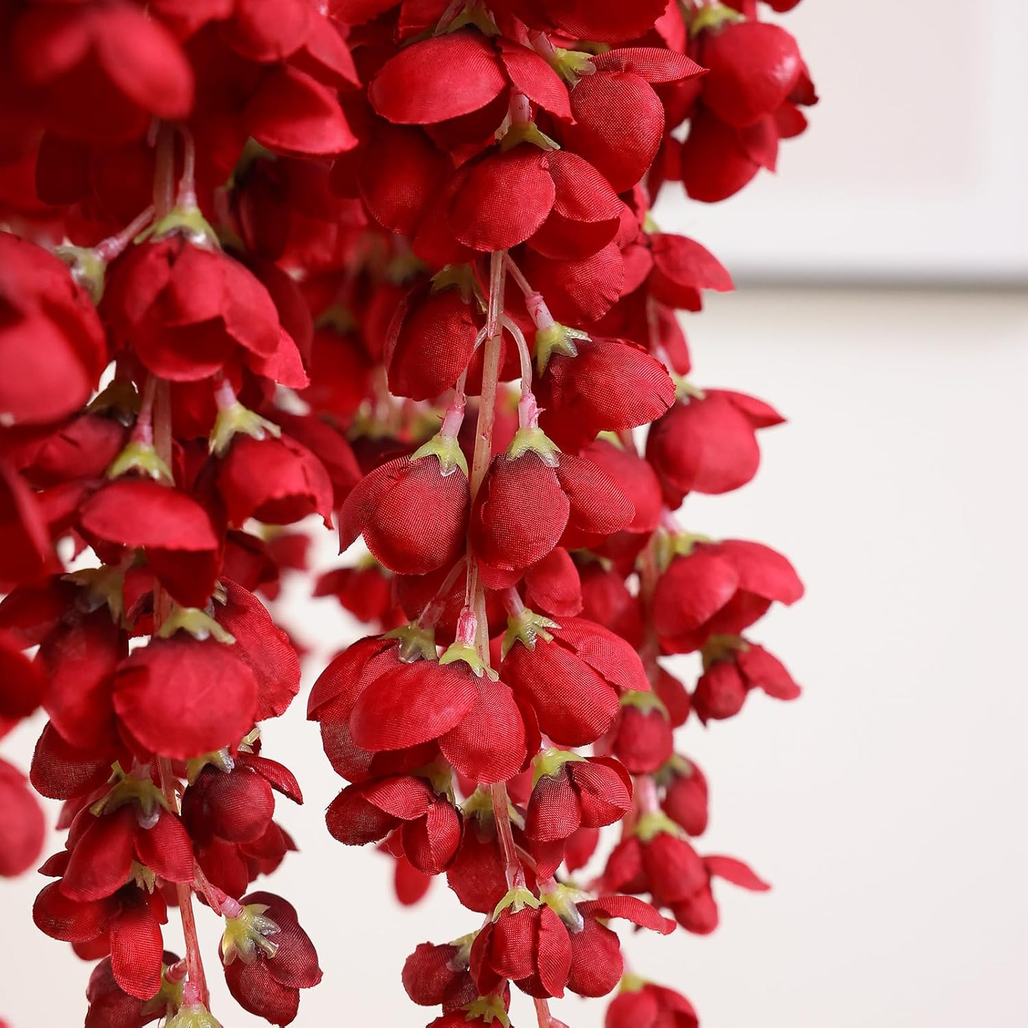 Mizii 6Pcs Burgundy Wisteria Artificial Garland Flowers