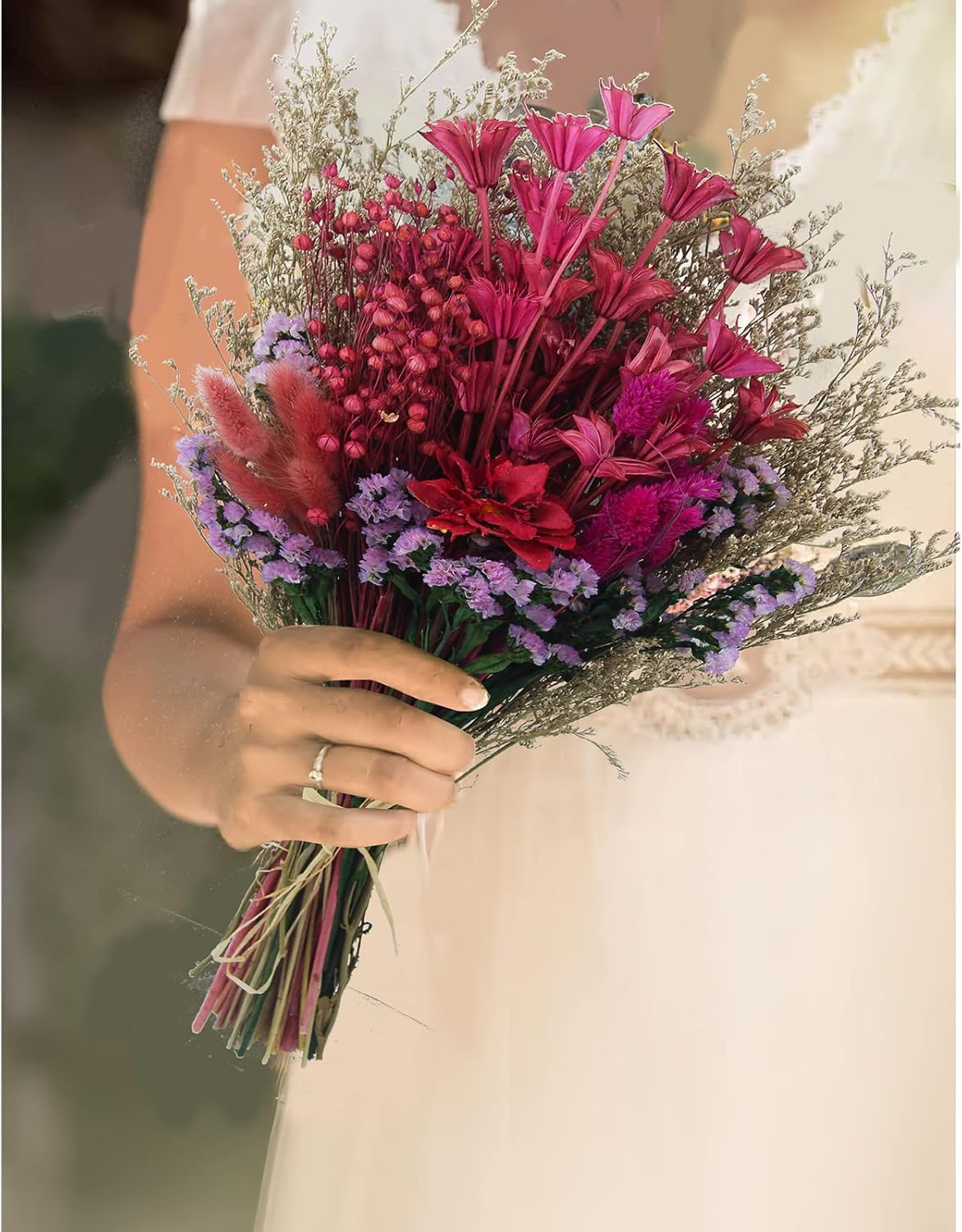 CISDUEO Dried Flower Bouquet for Wedding and Home Decor