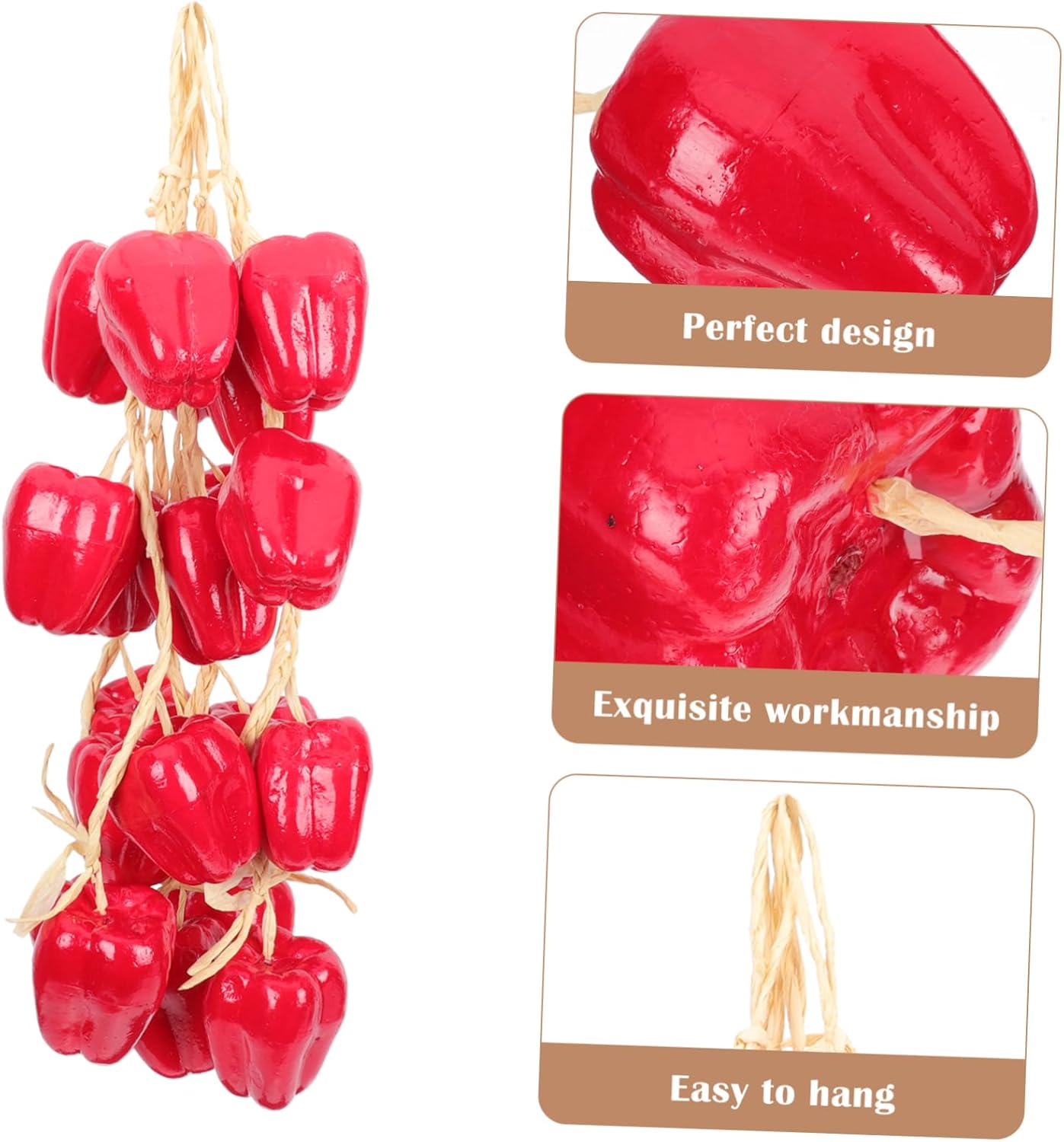 Vaguelly Artificial Pepper Pendants 5Pcs Farmhouse Decor