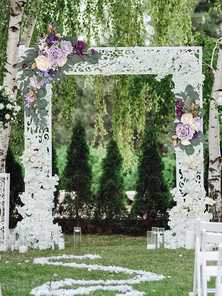 Artificial Wedding Arch with Orange Floral Swags