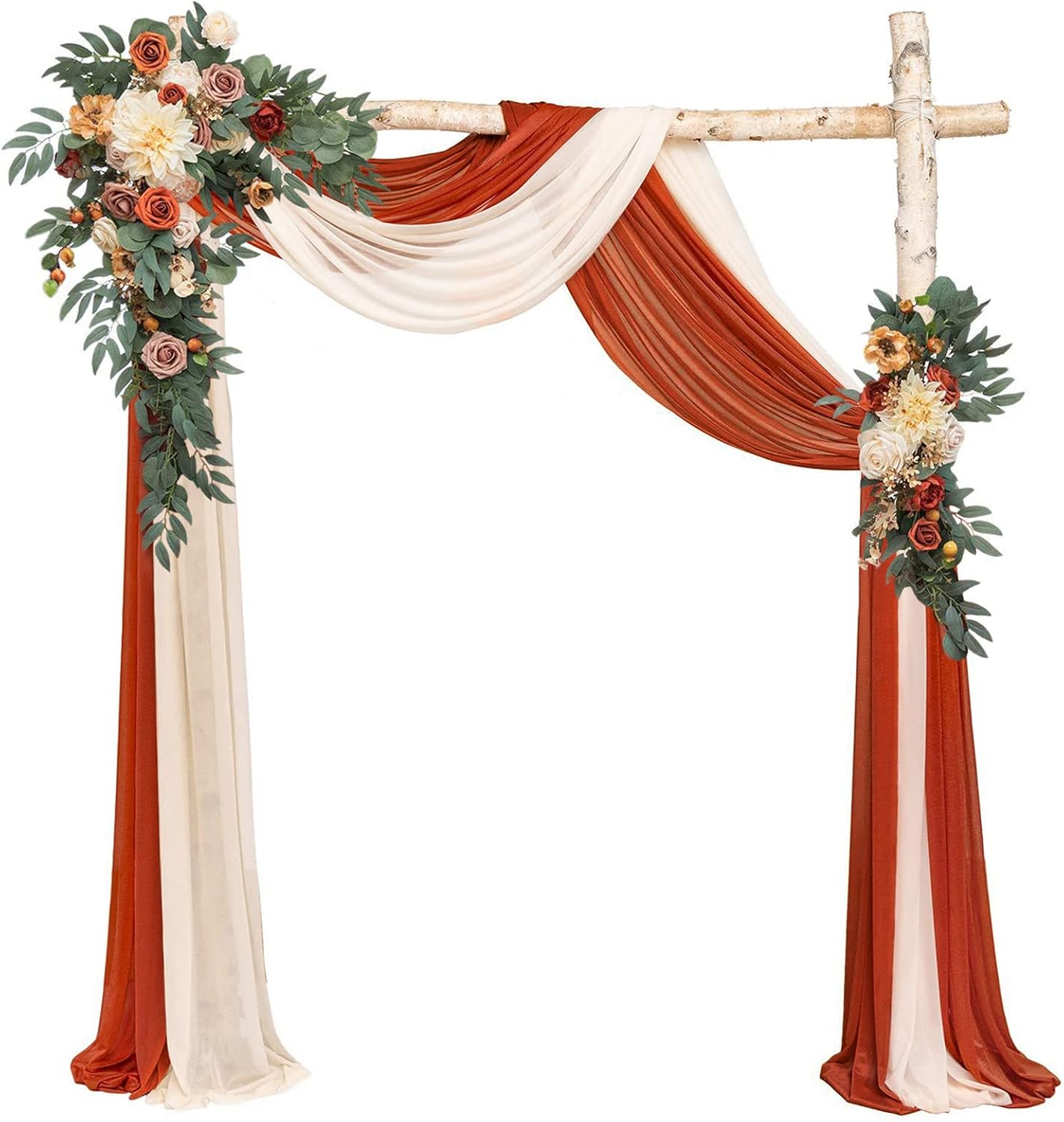 Emivery Artificial Wedding Arch Flowers Kit for Decor