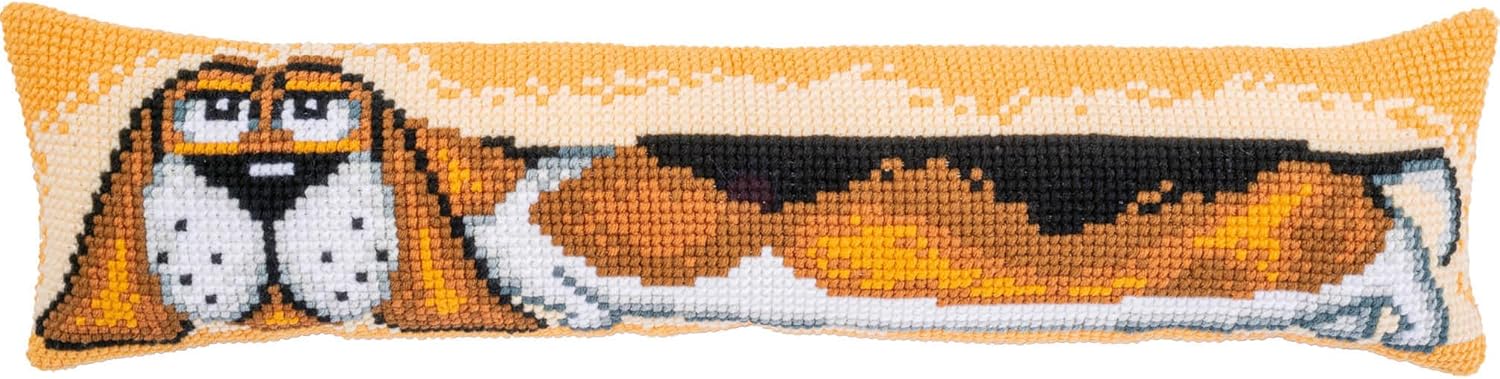 Vervaco Cross Stitch Kit Dog Ecru 80x20cm