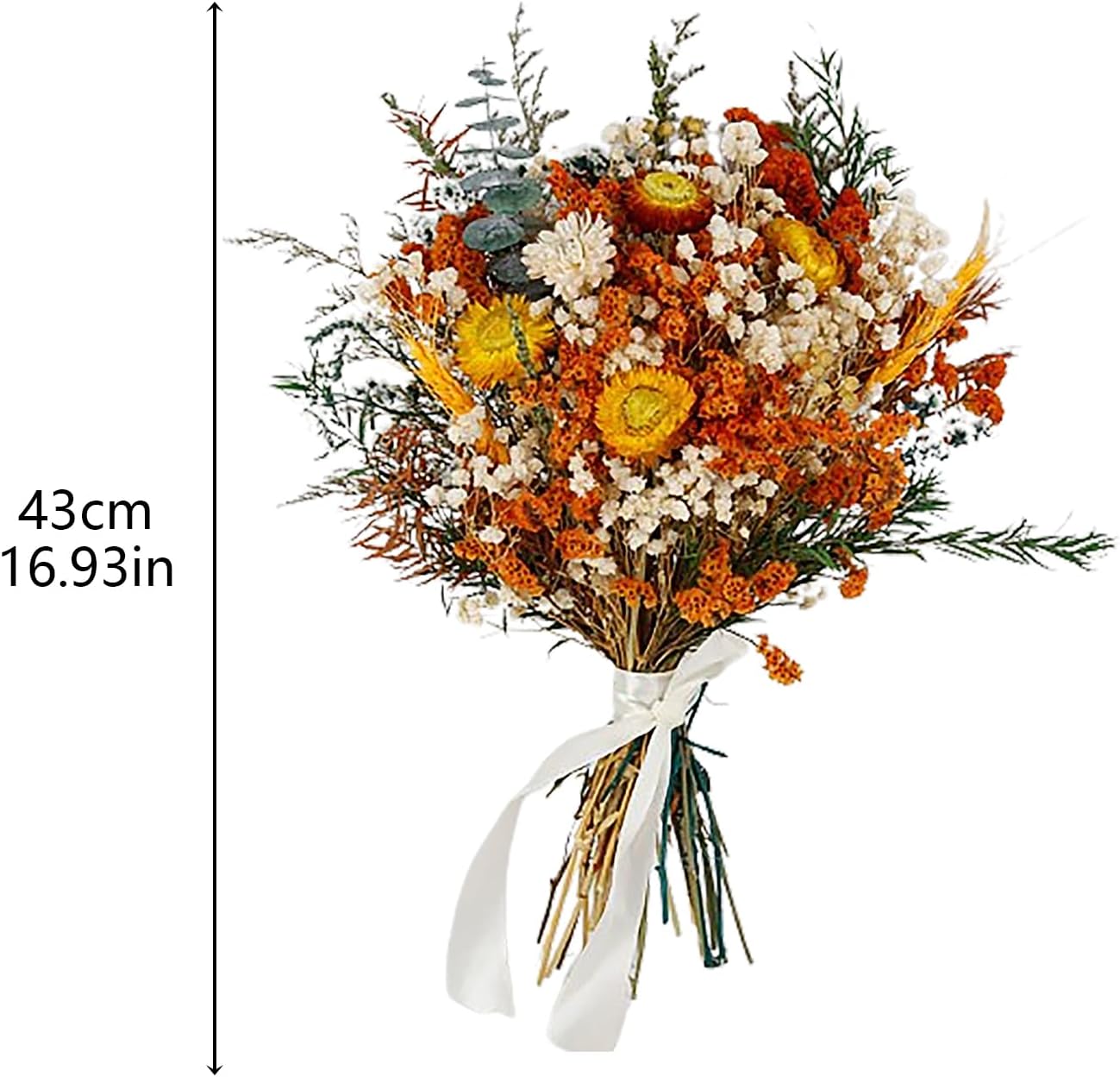 Fall Dried Flower Bouquet Artificial Mixed Foliage Wedding Centerpiece