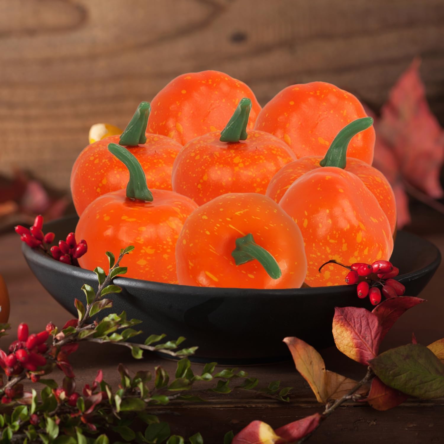 Nsmykhg Artificial Pumpkins 24 Pack Fall Decor