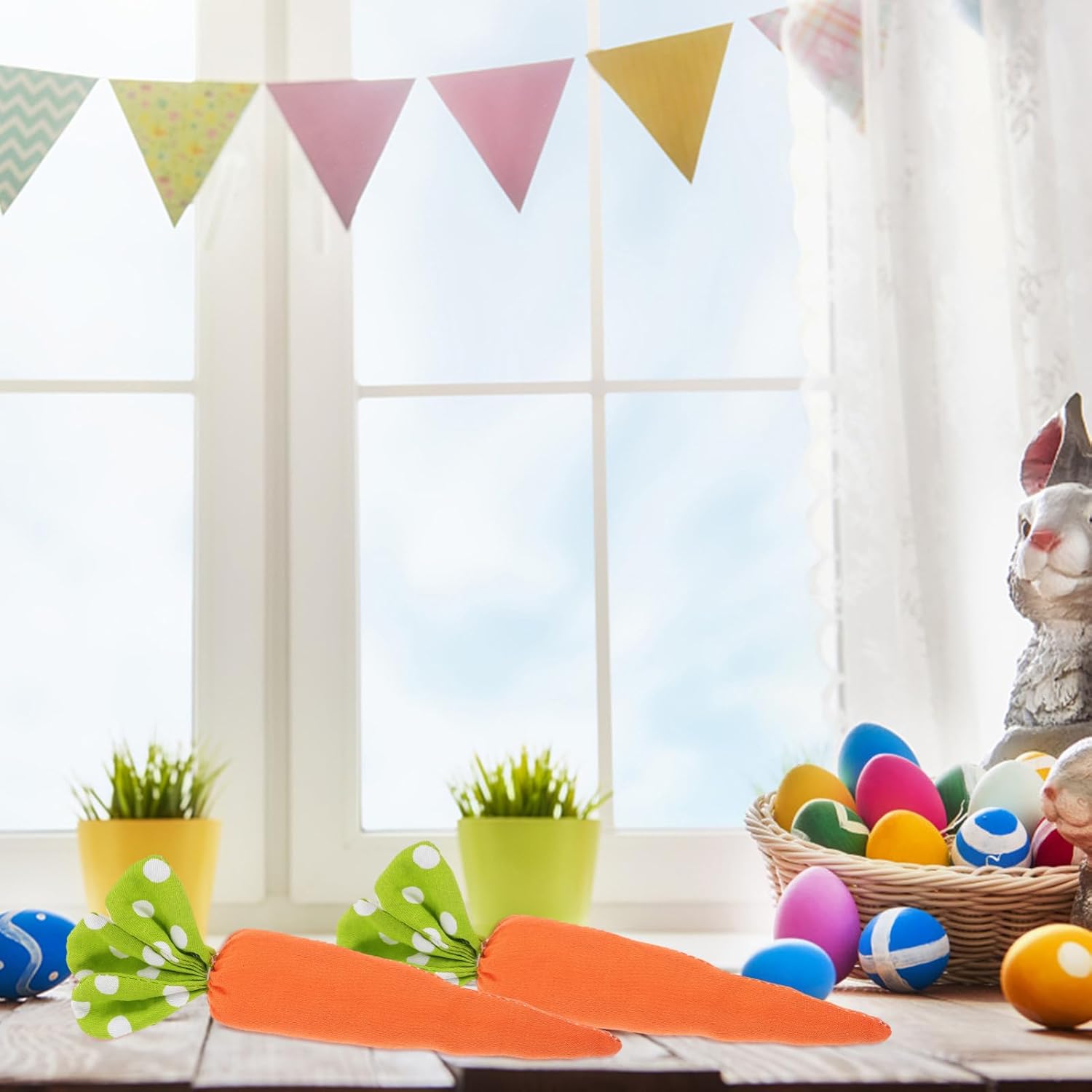 Cabilock 4PCS Easter Carrot Decor for Spring Farmhouse Baskets