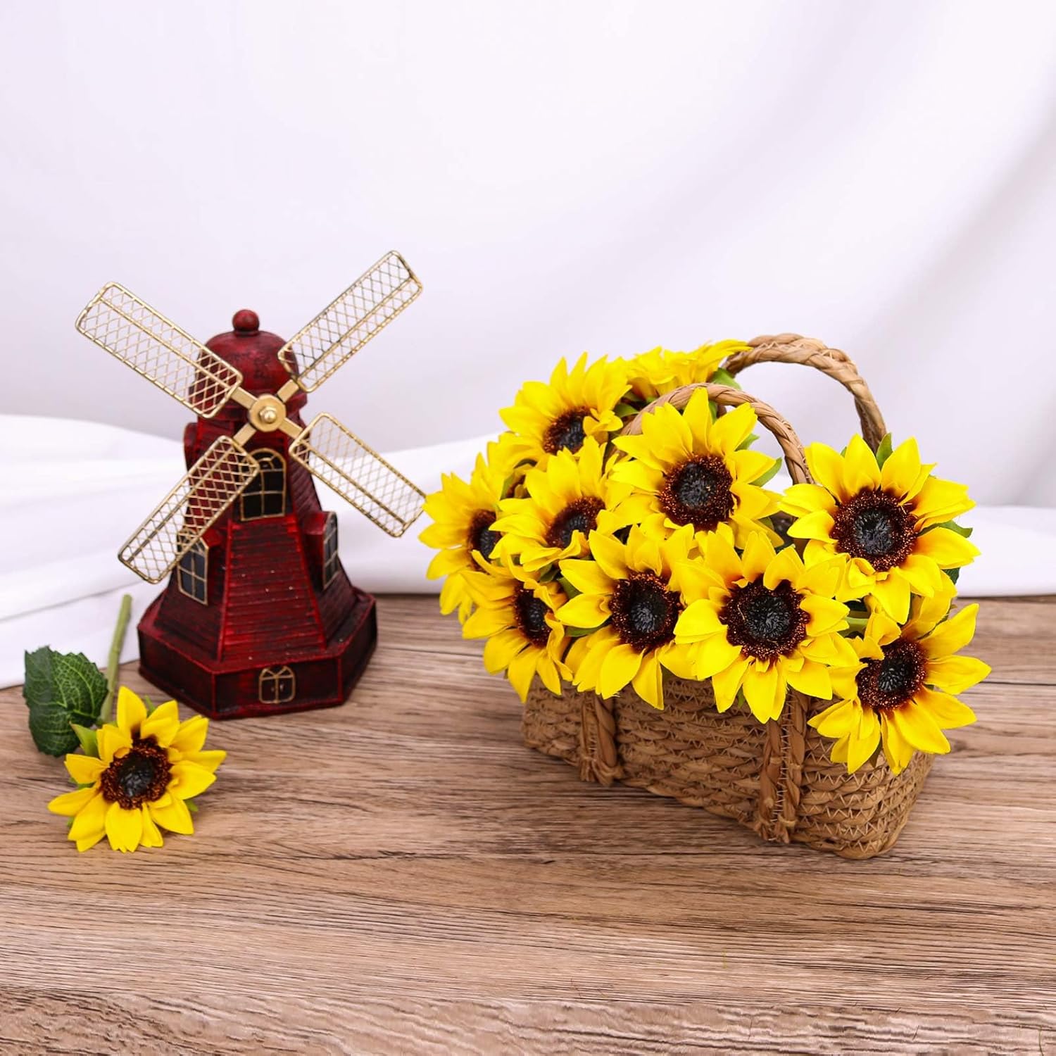 6PCS Artificial Sunflowers Bouquet Faux Flowers for Decor