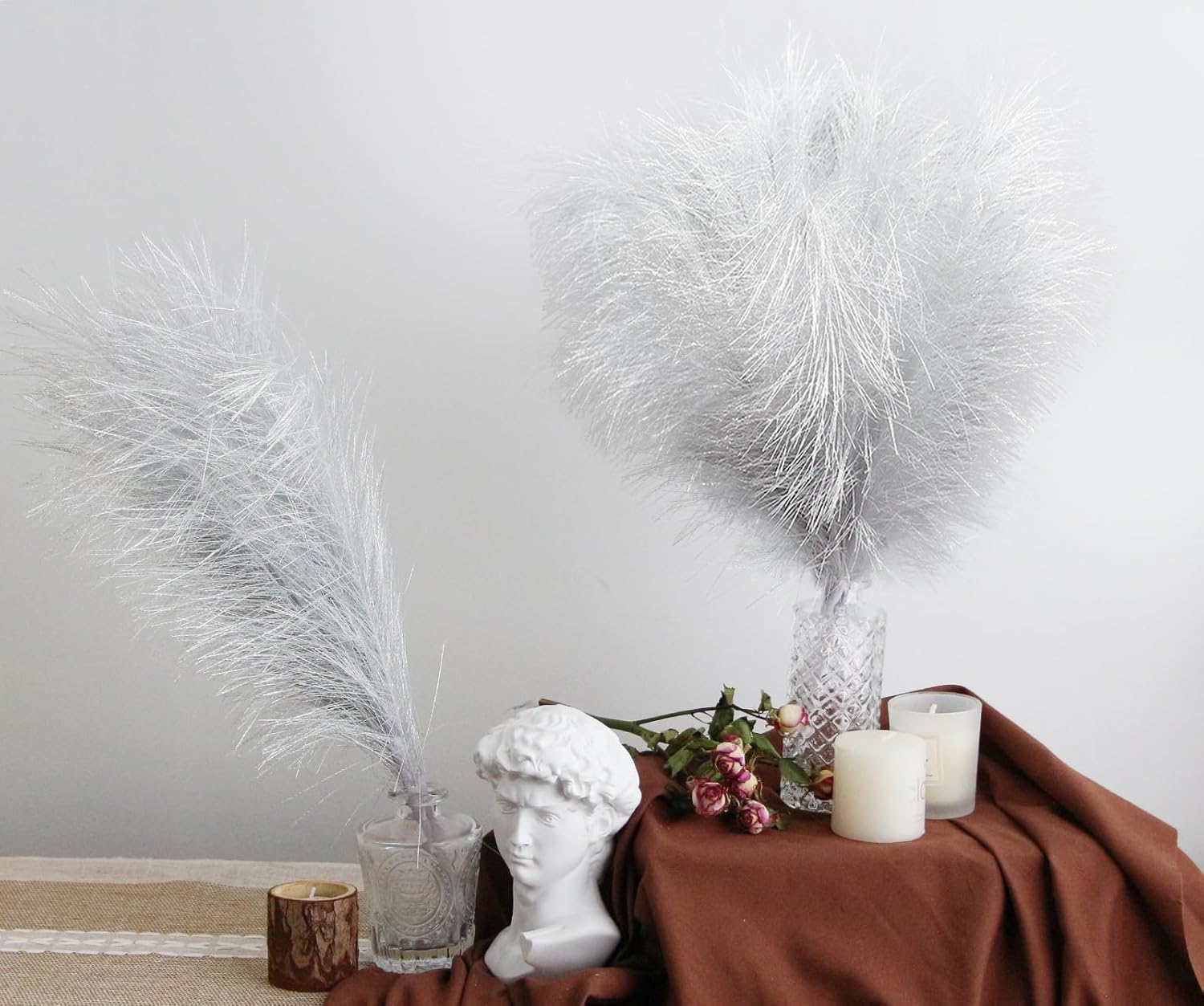 ZIFTY Silver Pampas Grass 6-Pc Artificial Decor
