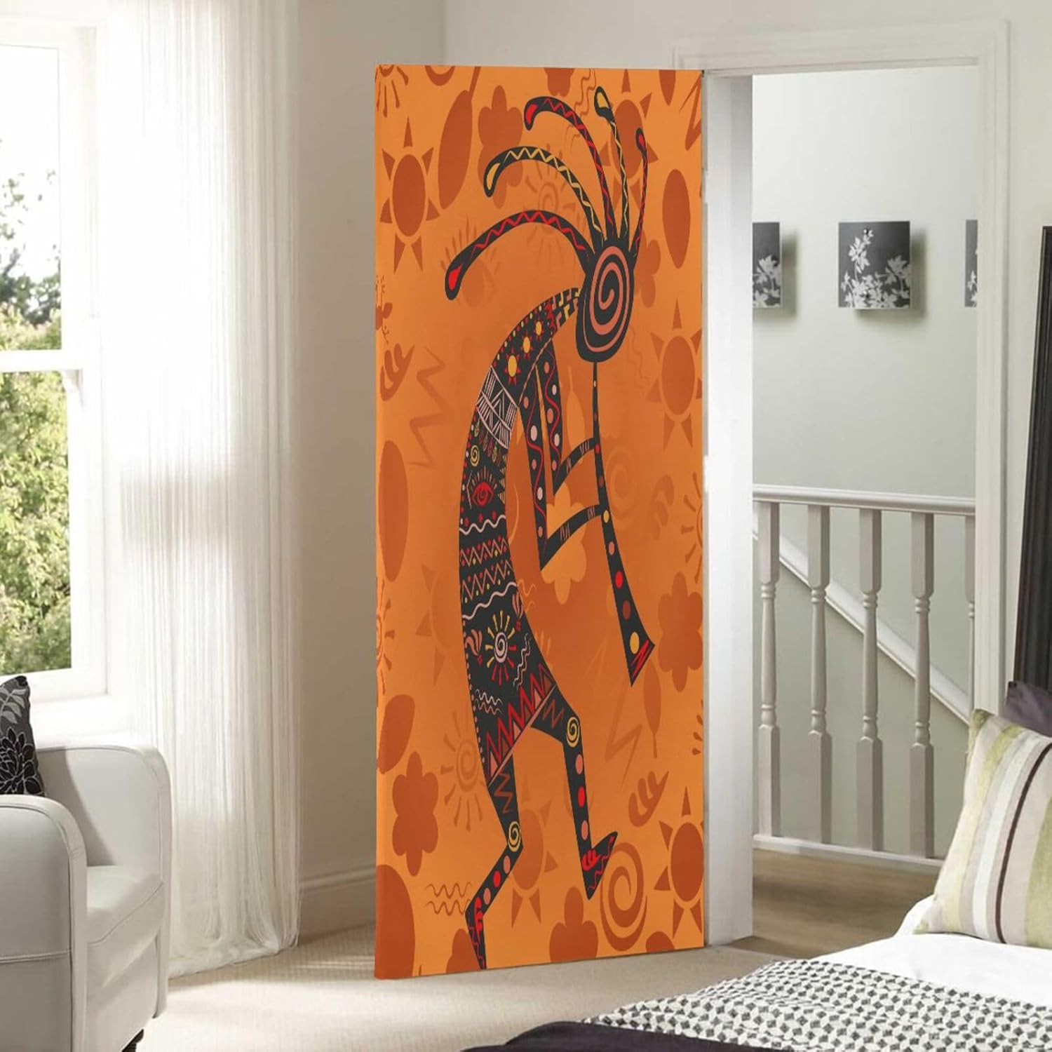 Susiyo African Ancient Deity Halloween Door Cover 32x79 in