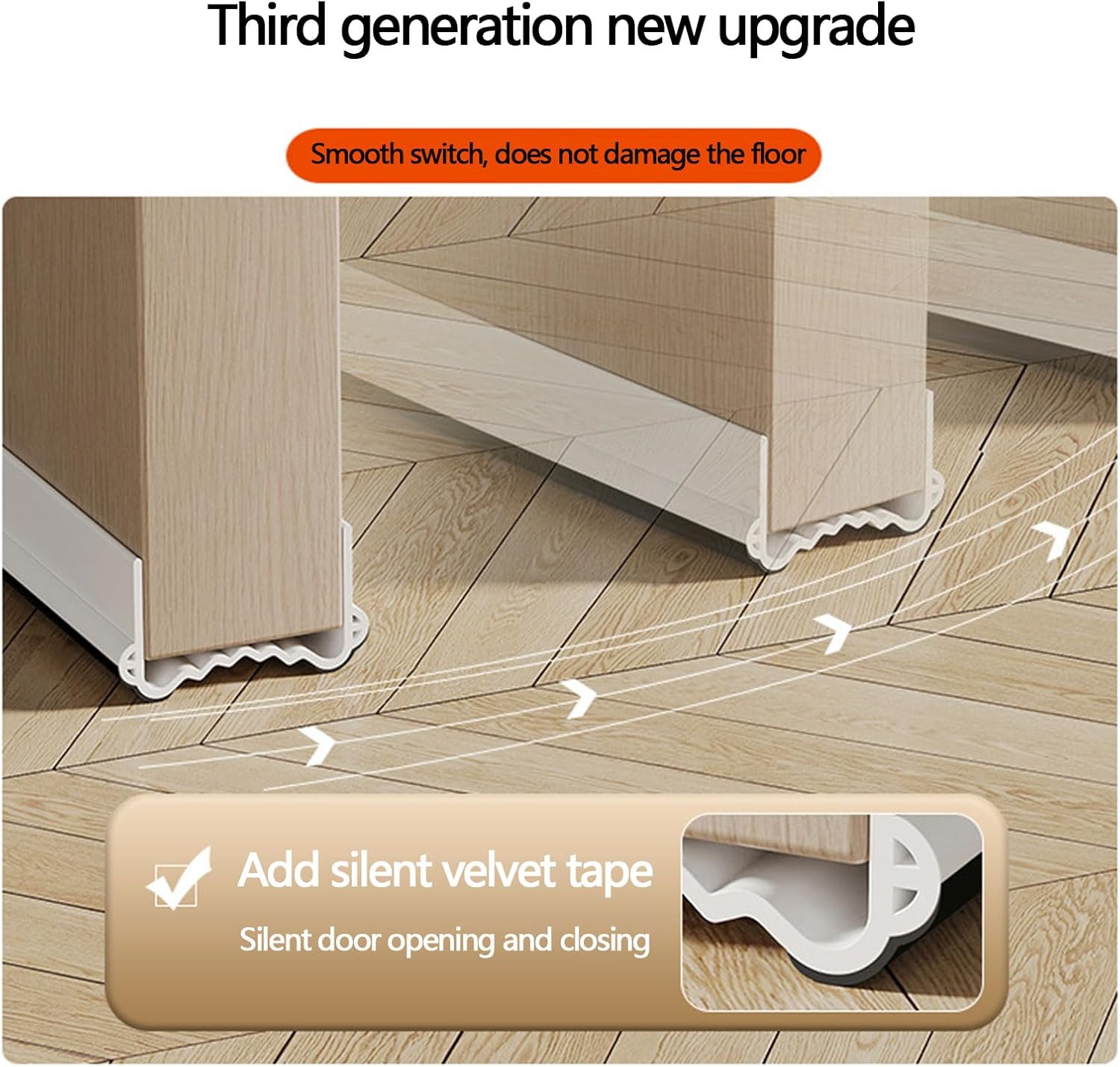 Door Draft Stopper 39 Inch Adjustable Heavy Duty Weather Stripping Seal