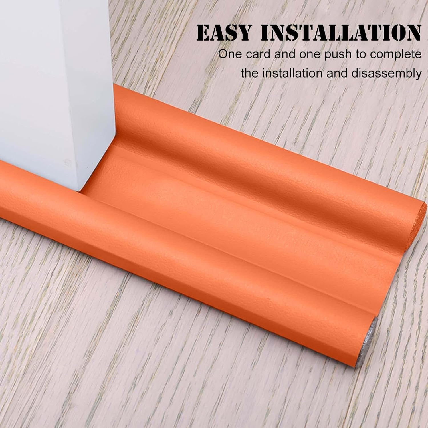 Door Split Blocker with Odor and Draft Protection Orange