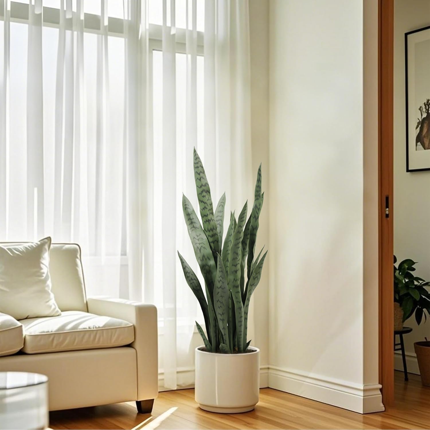 Solution4Patio 3ft Artificial Snake Plant for Home Office Decor