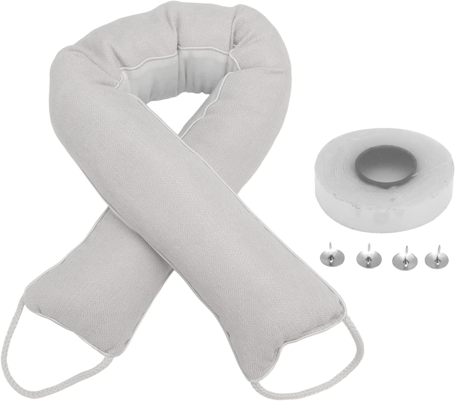 Jeanoko Door Snake Draft Stopper Dustproof Windproof Soundproof Beige