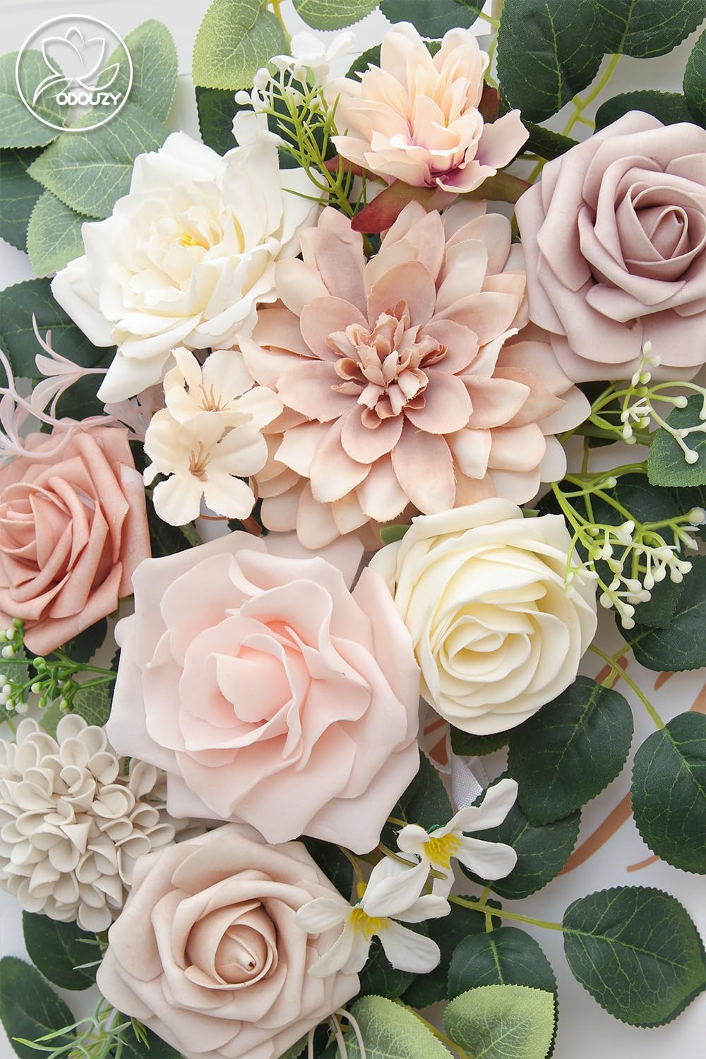 Odouzy Pack of 2 Pink Artificial Wedding Arch Flowers