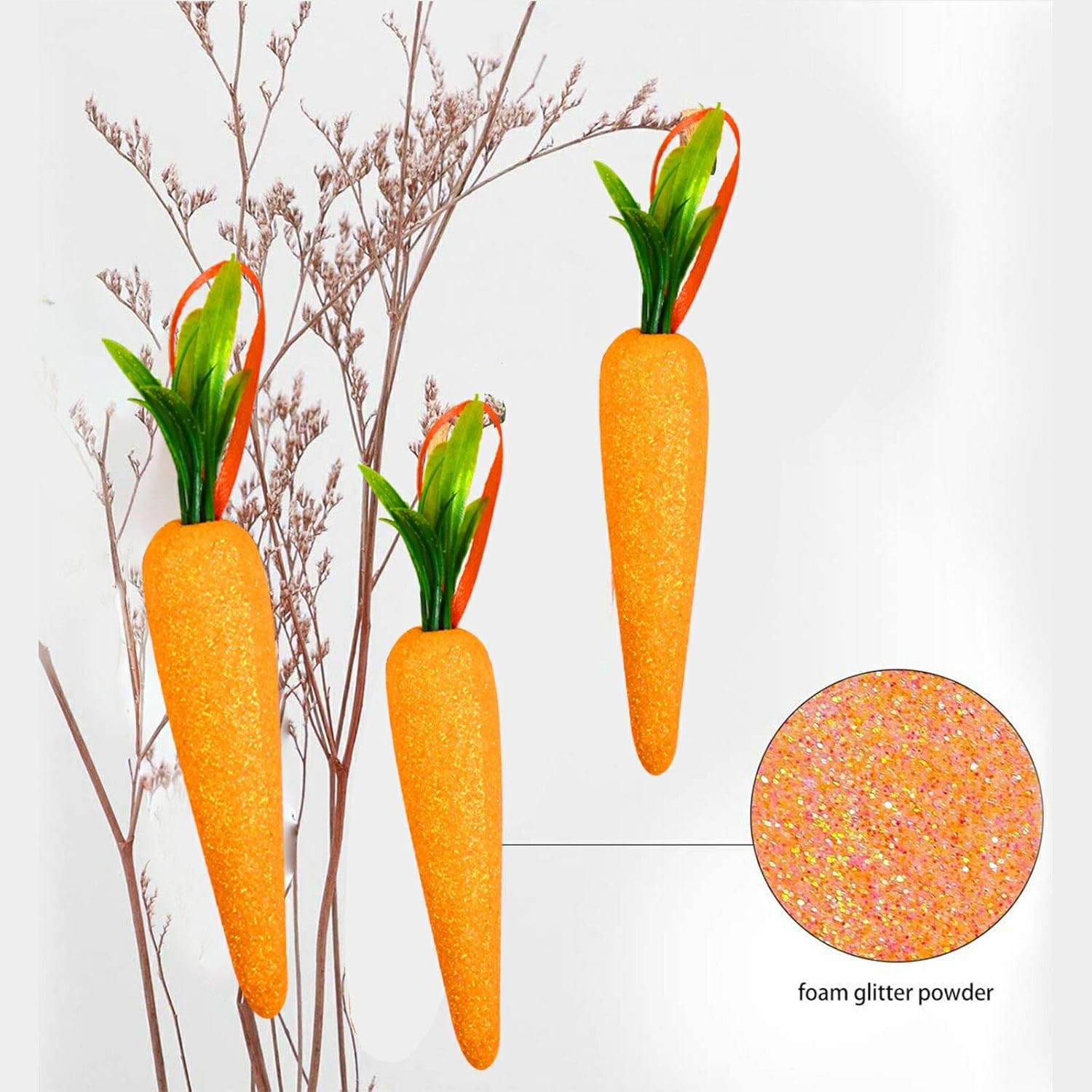 Wehhbtye 5 Inch Realistic Carrot Decorations - 30PCS