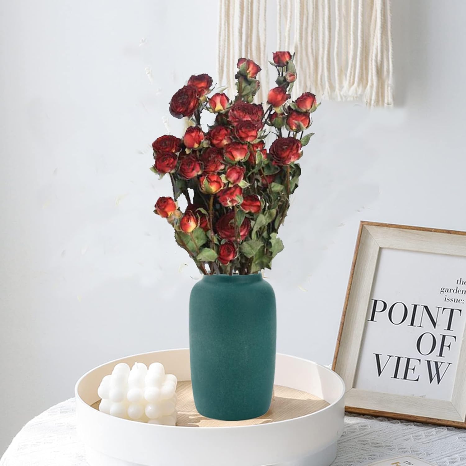 Natural Dried Flower Bouquet Mini Roses Wedding Decor