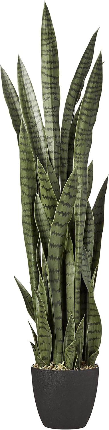 Nearly Natural 46 Inch Sansevieria Artificial Silk Plants Green