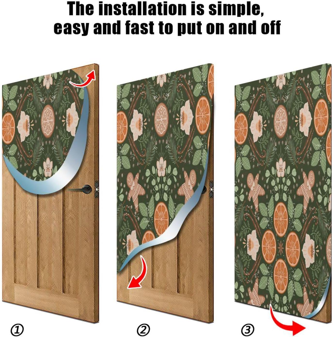 Susiyo Winter Food Botanical Spices Halloween Door Cover 32x79 In