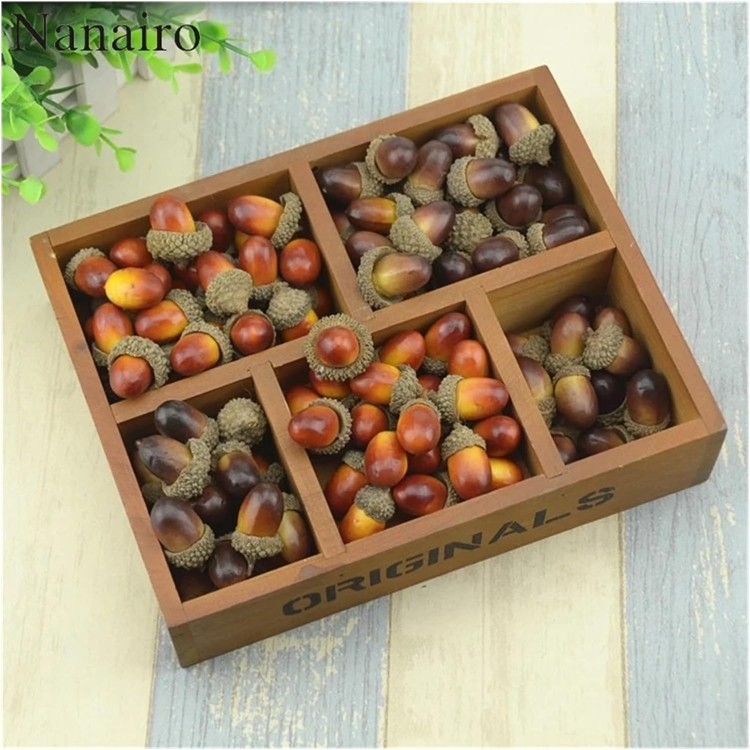 20pcs 3cm Acorns Artificial Foam Flowers for Decorations