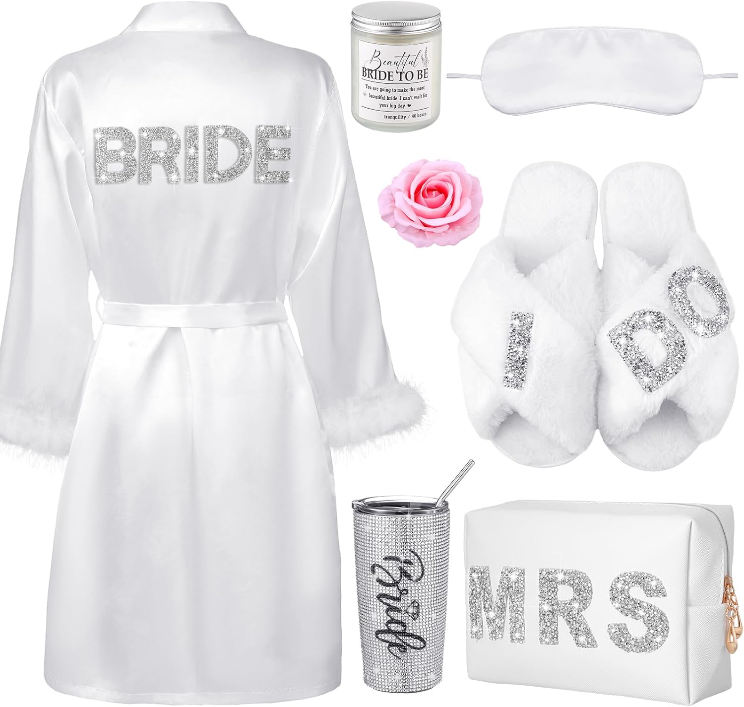 Croloose 9 Pcs Rhinestone Bridal Shower Gift Set