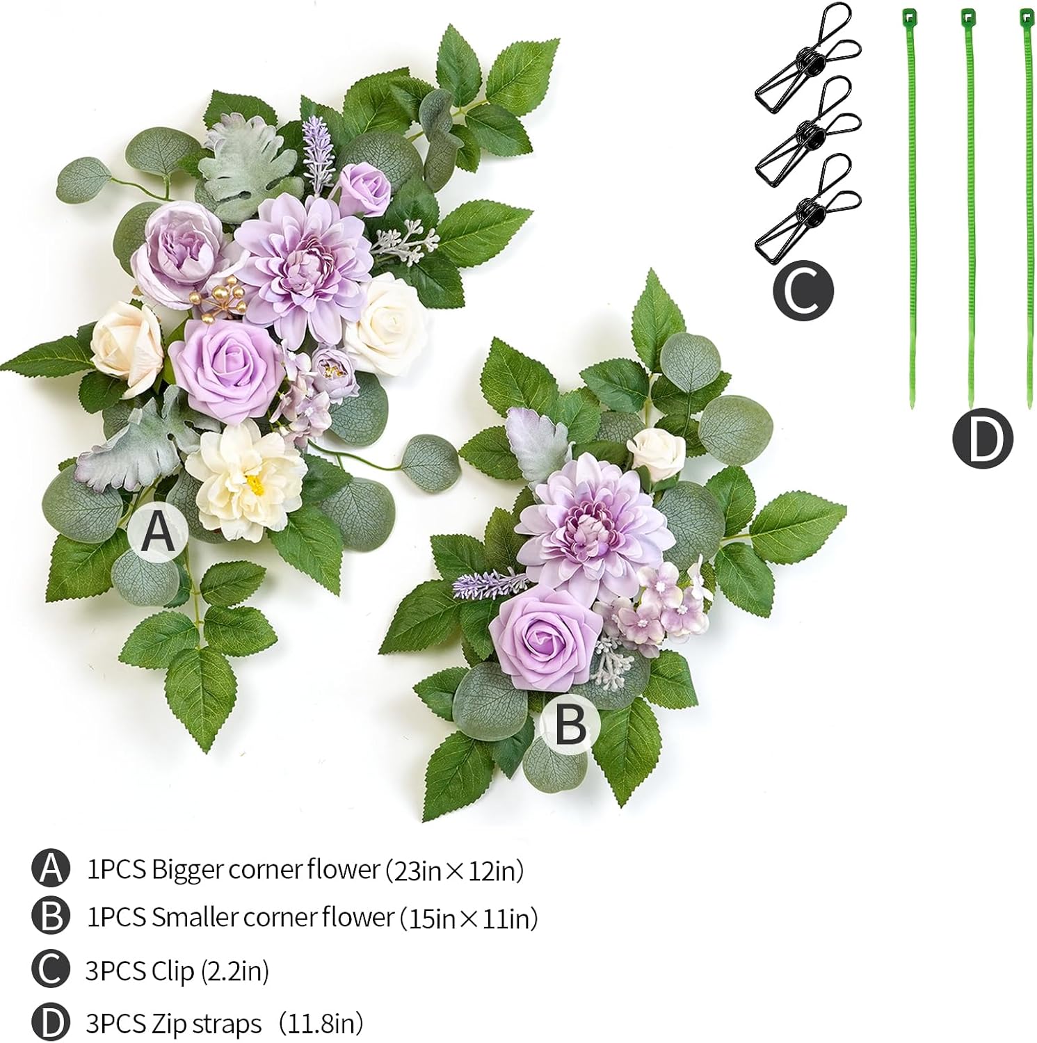 WEIERYUE Pack of 2 Artificial Flowers Decorations