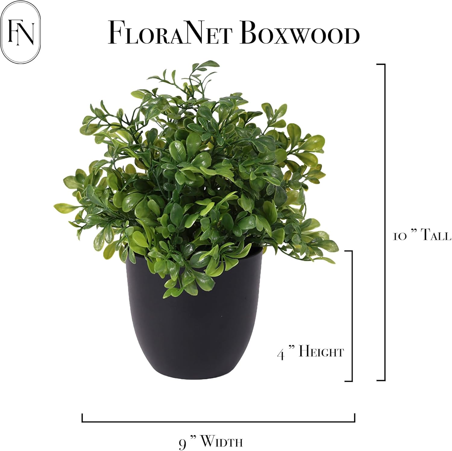 3 Pack 10 Inch Artificial Plant Greenery Pot