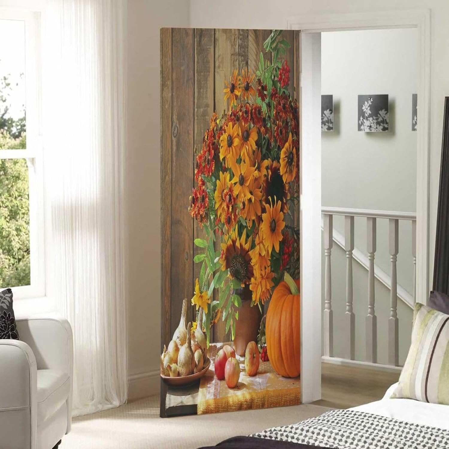 Susiyo Yellow Bouquet Door Cover 35x79 Inch