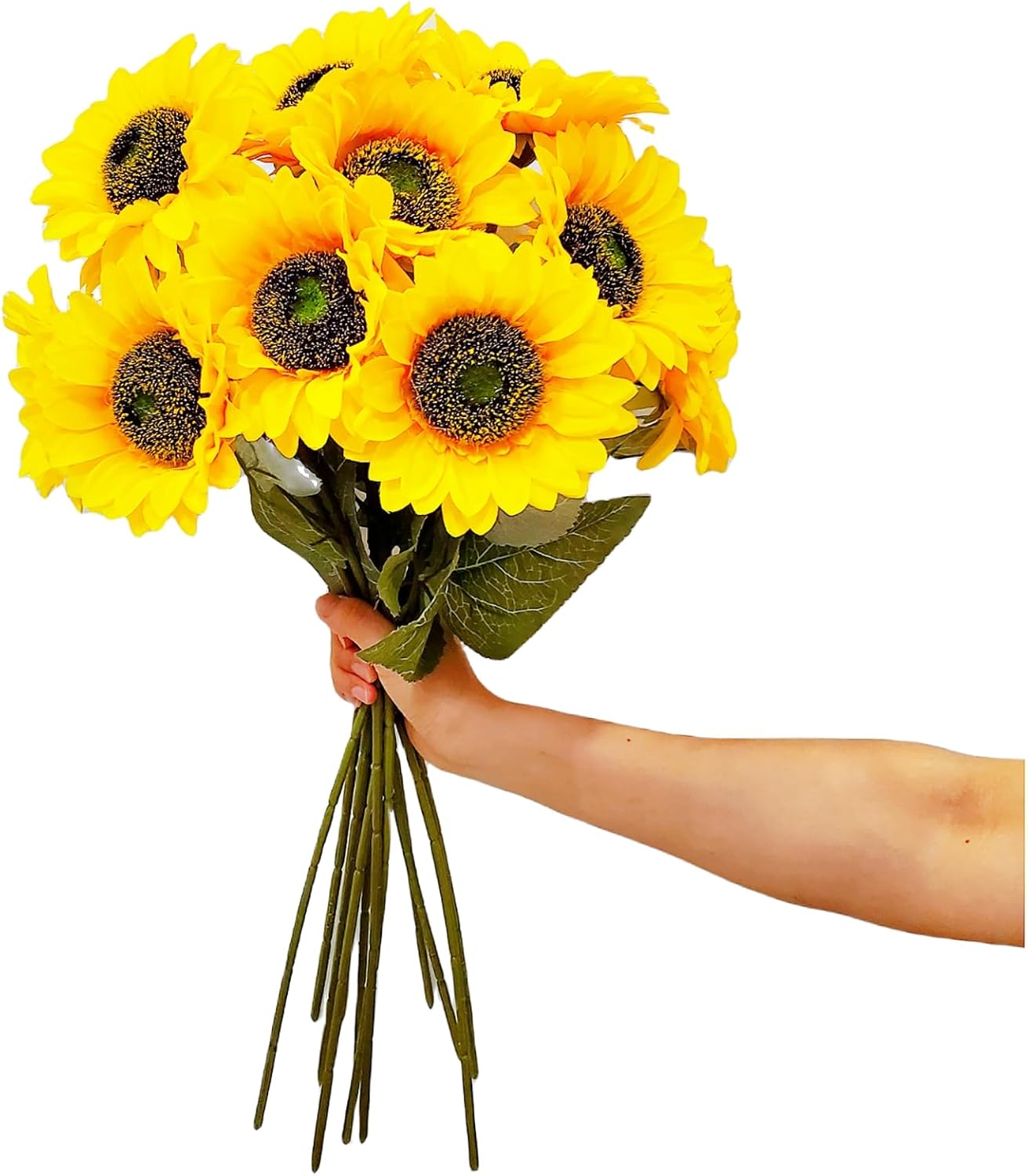 8PCS Artificial Yellow Sunflower Home Decor Set