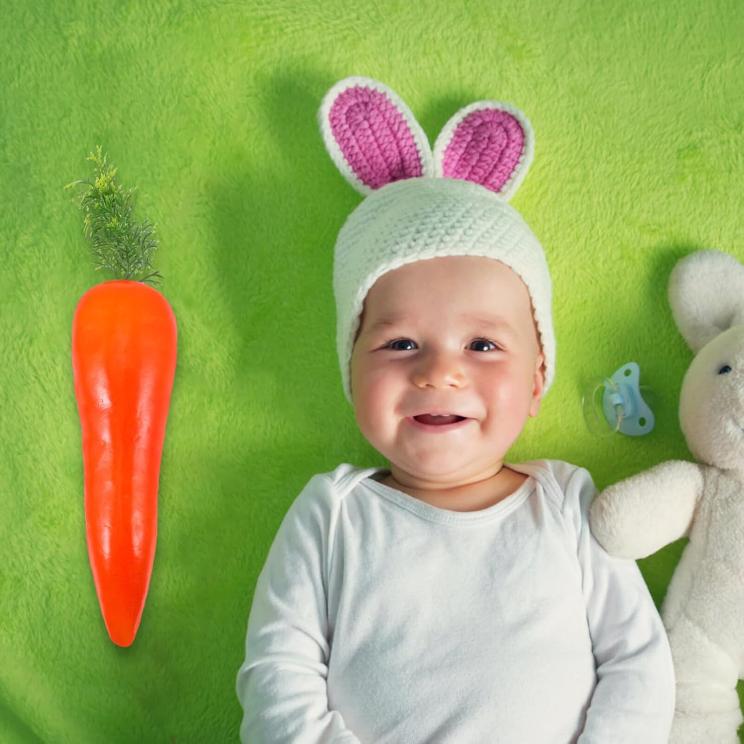 3Pcs Easter Carrot Ornament Artificial Foam Decor