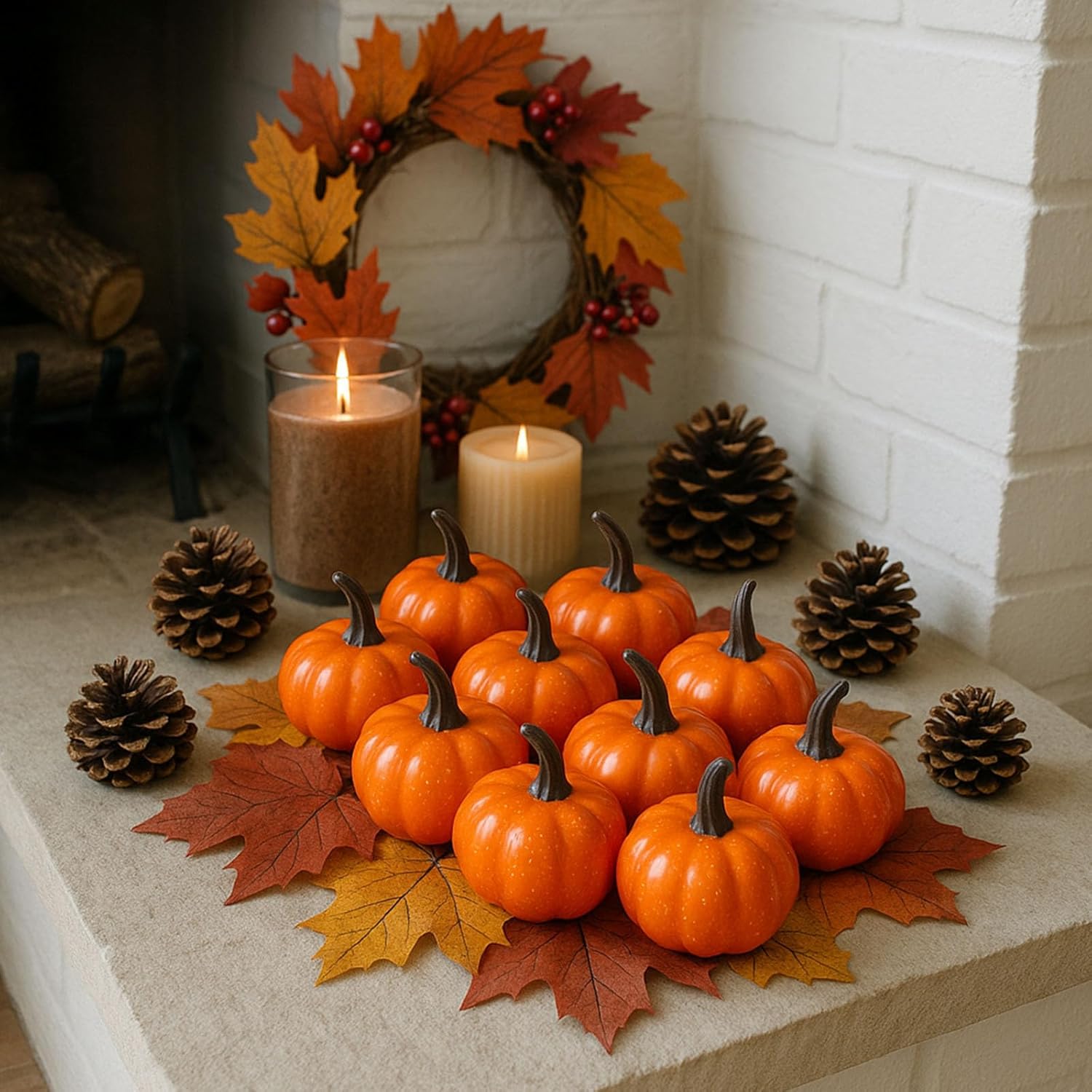 DomeStar 42 Piece Artificial Pumpkin Set