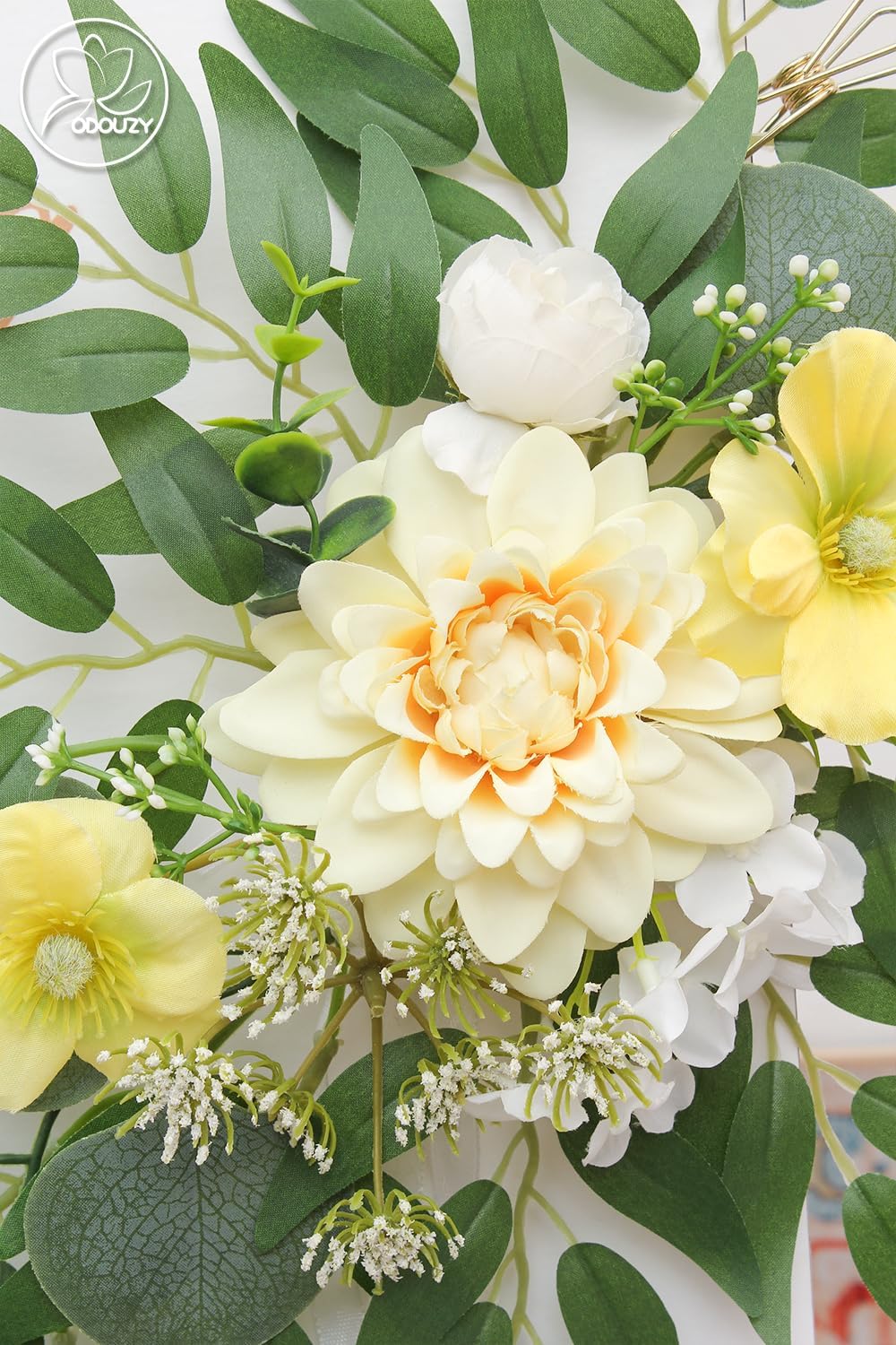 Pack of 2 Yellow Artificial Wedding Arch Flowers Reusable Decorations