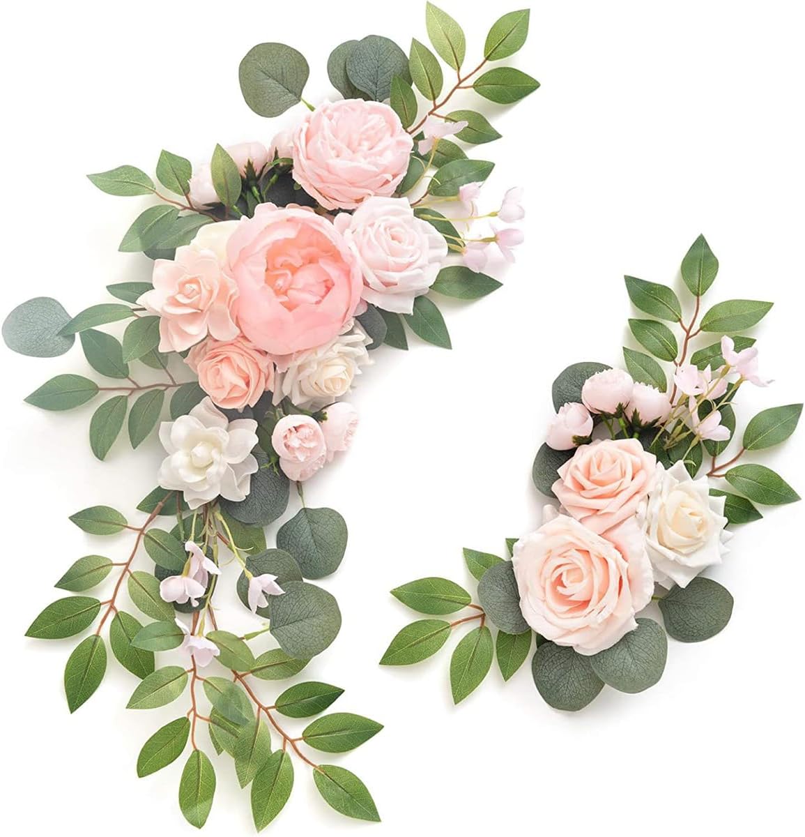 JOYWU 2 Pack Wedding Arch Faux Flowers Pink