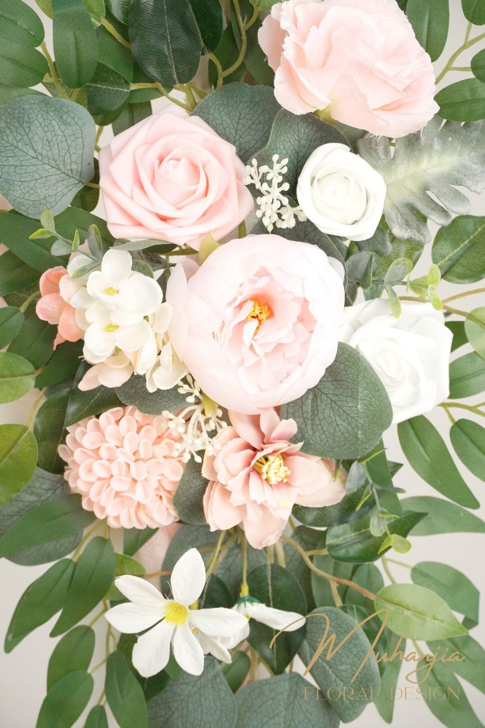 Artificial Flower Arch Kit 4 Pieces Flamingo Pink Rose Decor