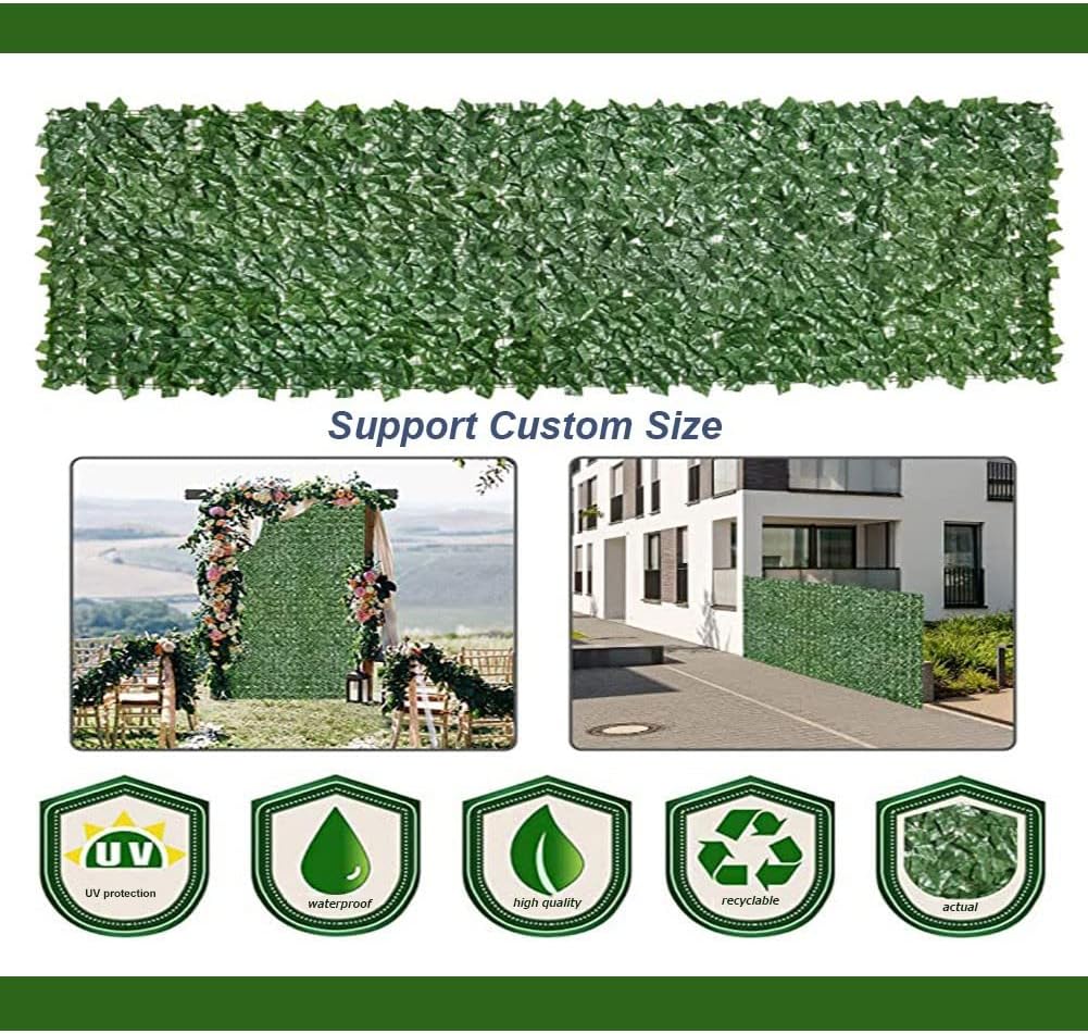 Artificial Ivy Privacy Fence Screen 1x1m Decorative Greenery Wall