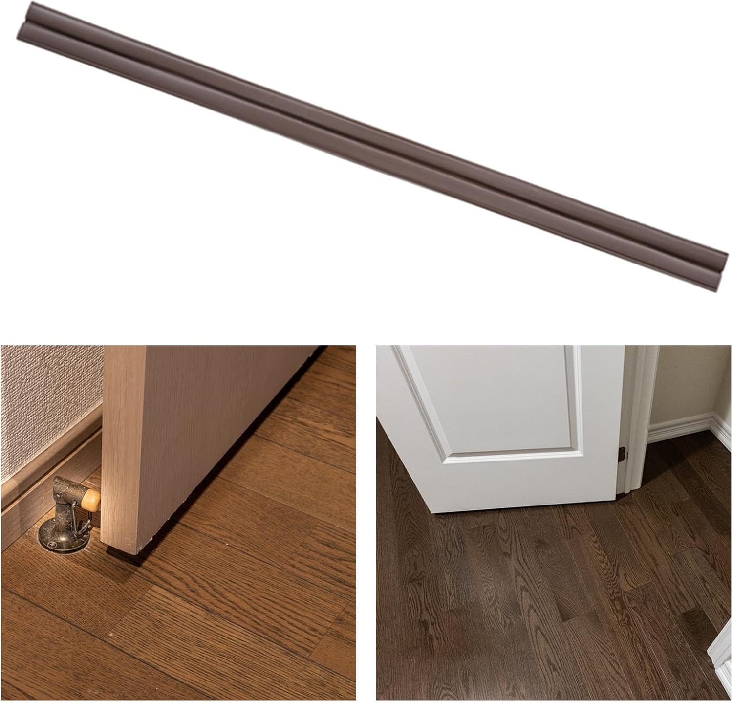 MagiDeal Door Bottom Seal Strip 100cm Brown