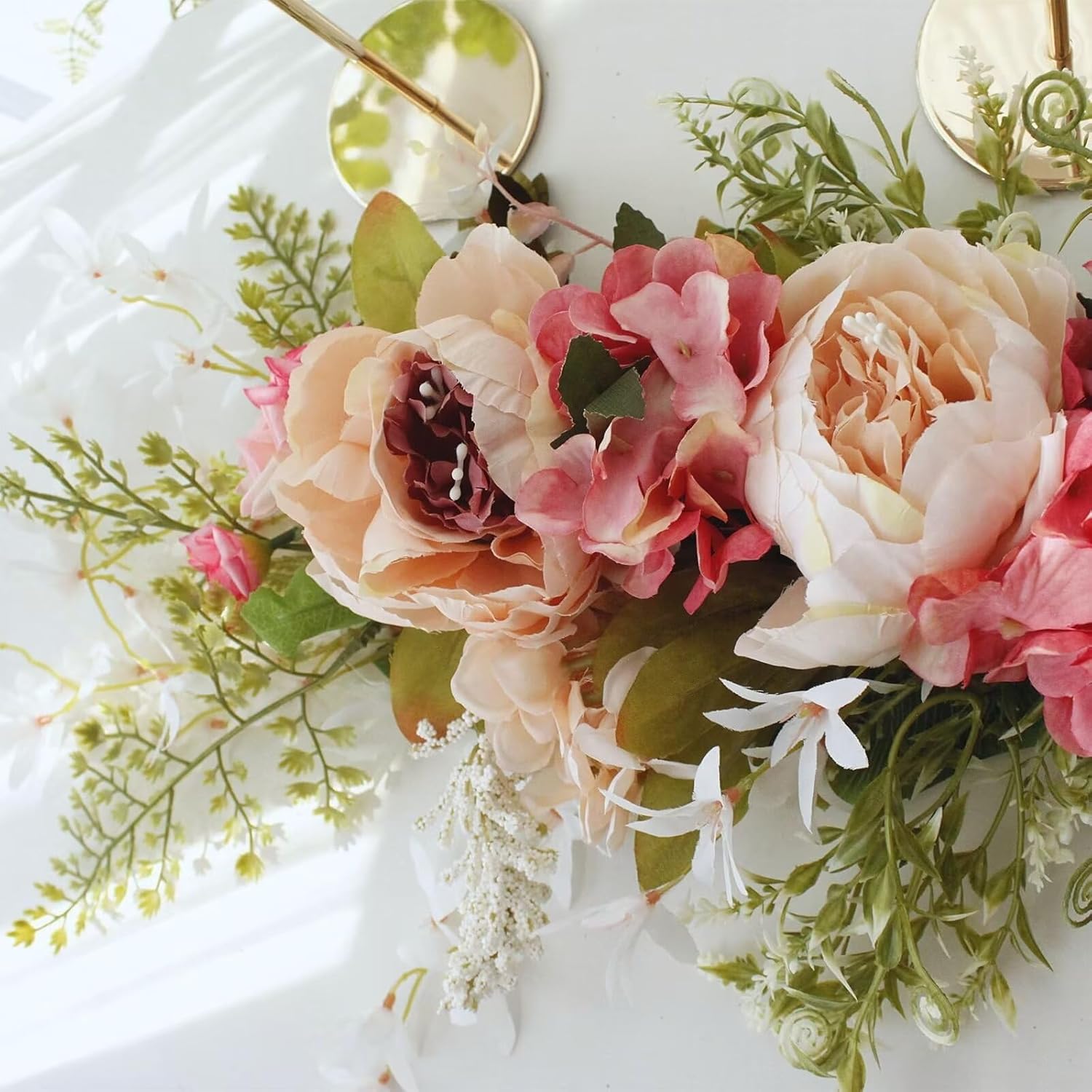 Pink Artificial Flower Swag for Home Decor and Wedding
