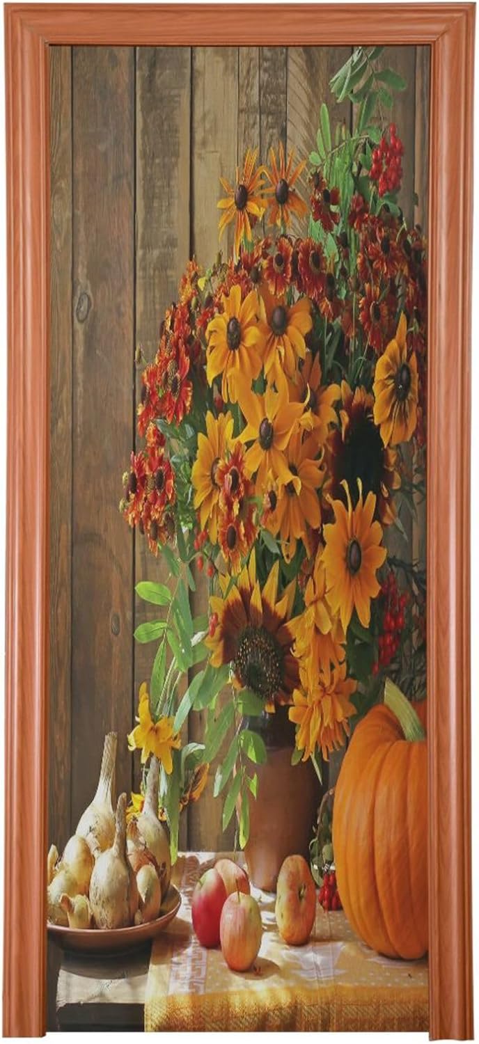 Susiyo Yellow Bouquet Door Cover 35x79 Inch