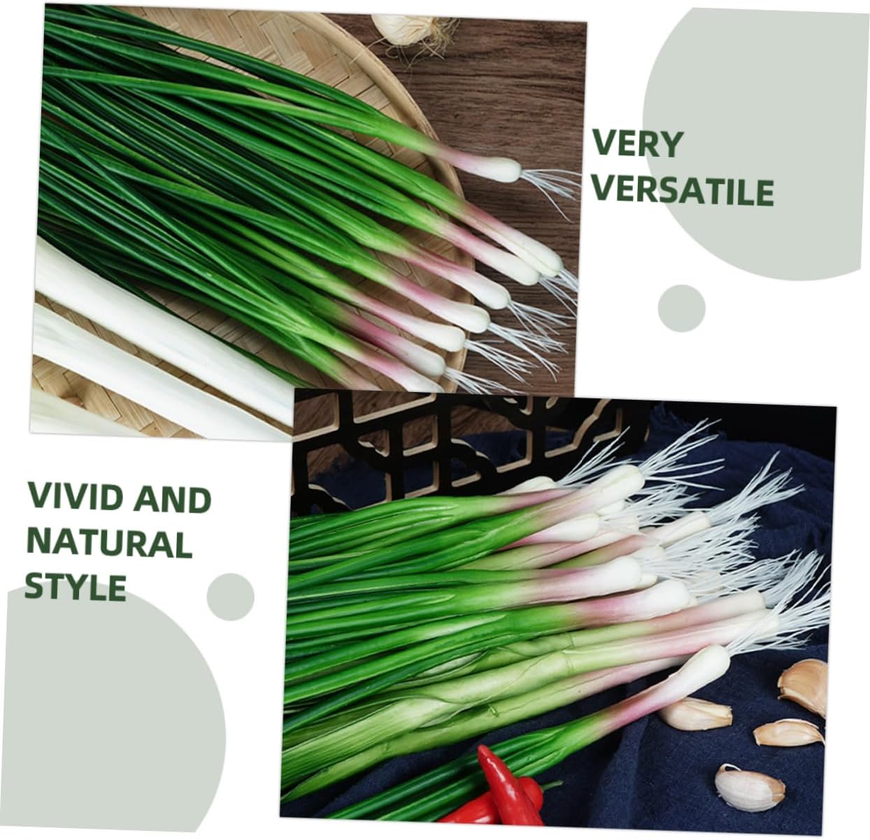 Artificial Green Onion Decor for Home and Kitchen