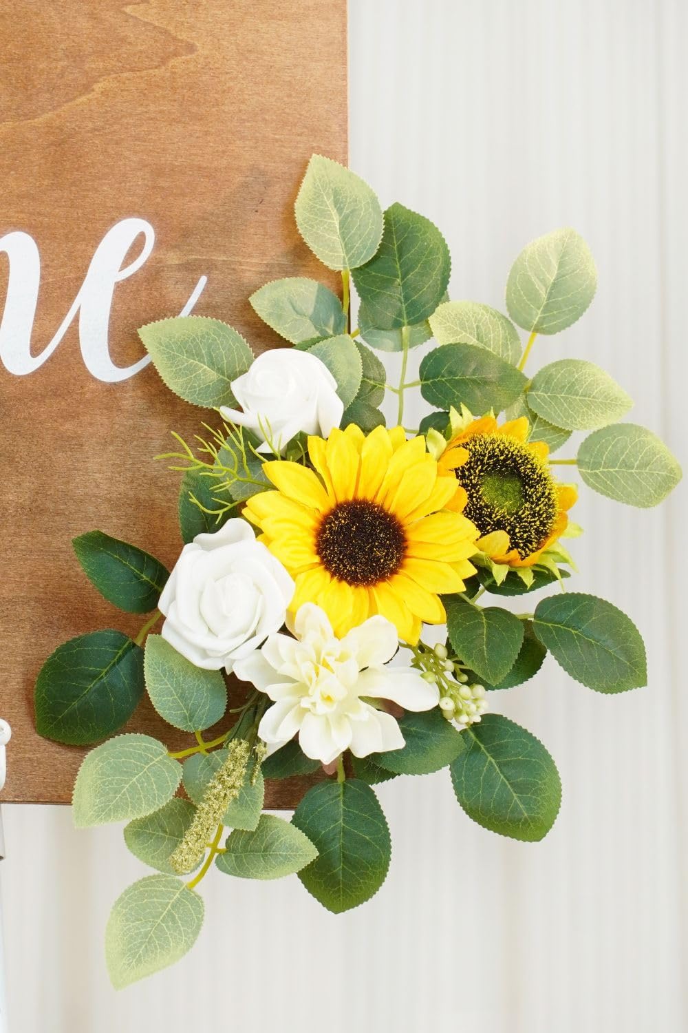 Piklado Wedding Decor Welcome Sign Flower Backdrop Garland