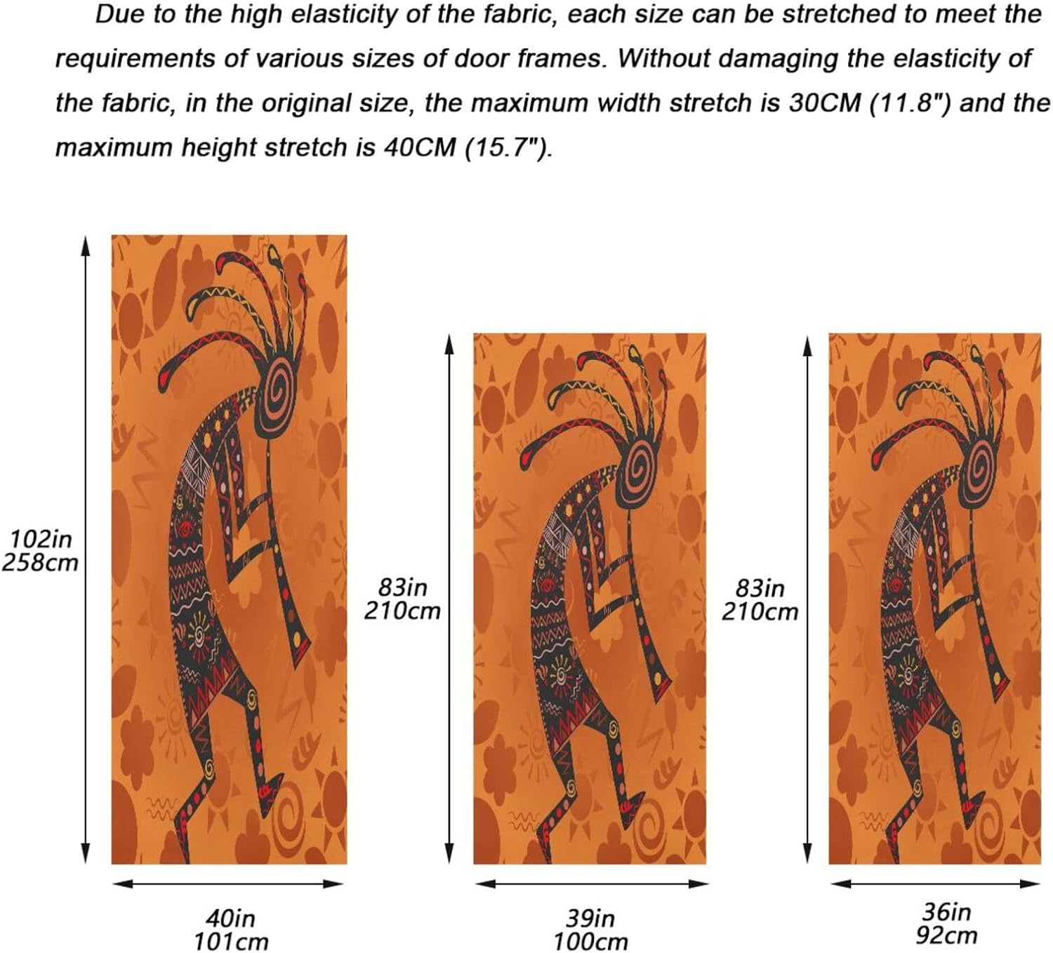 Susiyo African Ancient Deity Halloween Door Cover 32x79 in