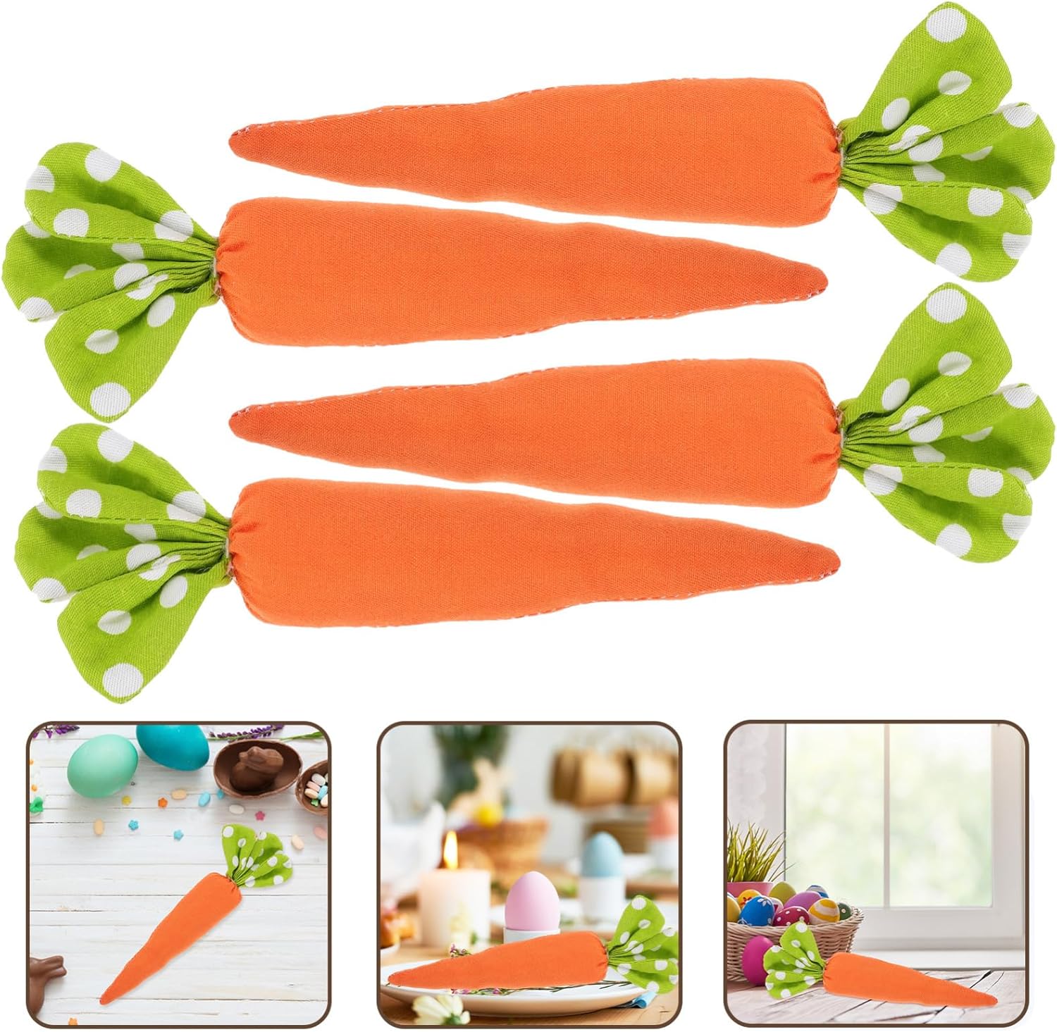 Cabilock 4PCS Easter Carrot Decor for Spring Farmhouse Baskets