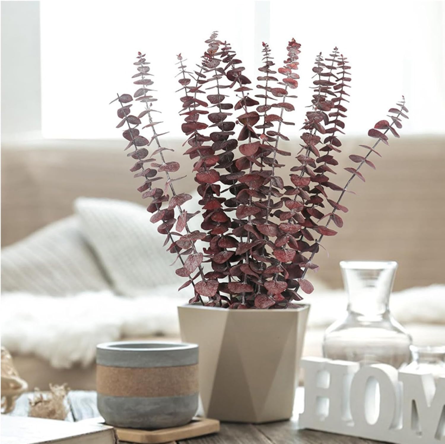 16 Pcs Preserved Eucalyptus Stems for Home Spa Decor