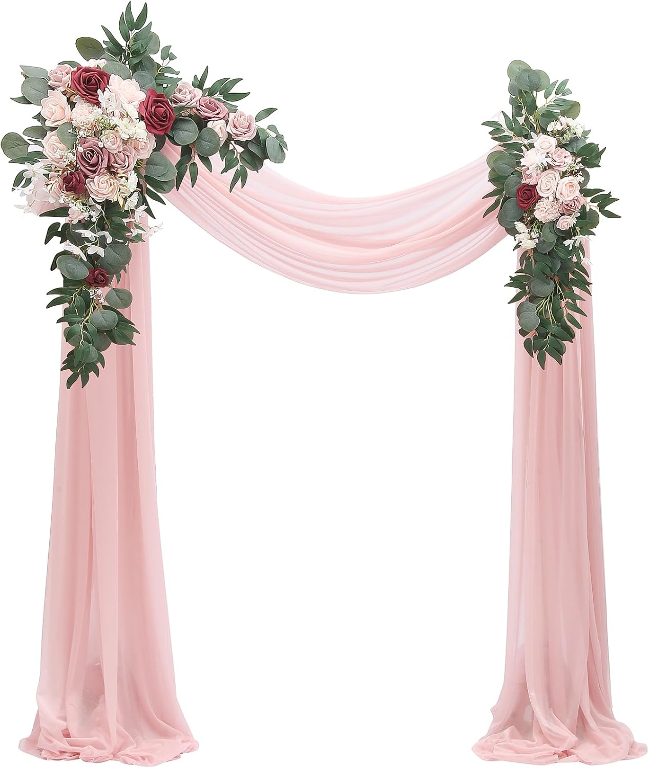 Floroom Arch Flowers with Drapes Kit - 4 Piece Set