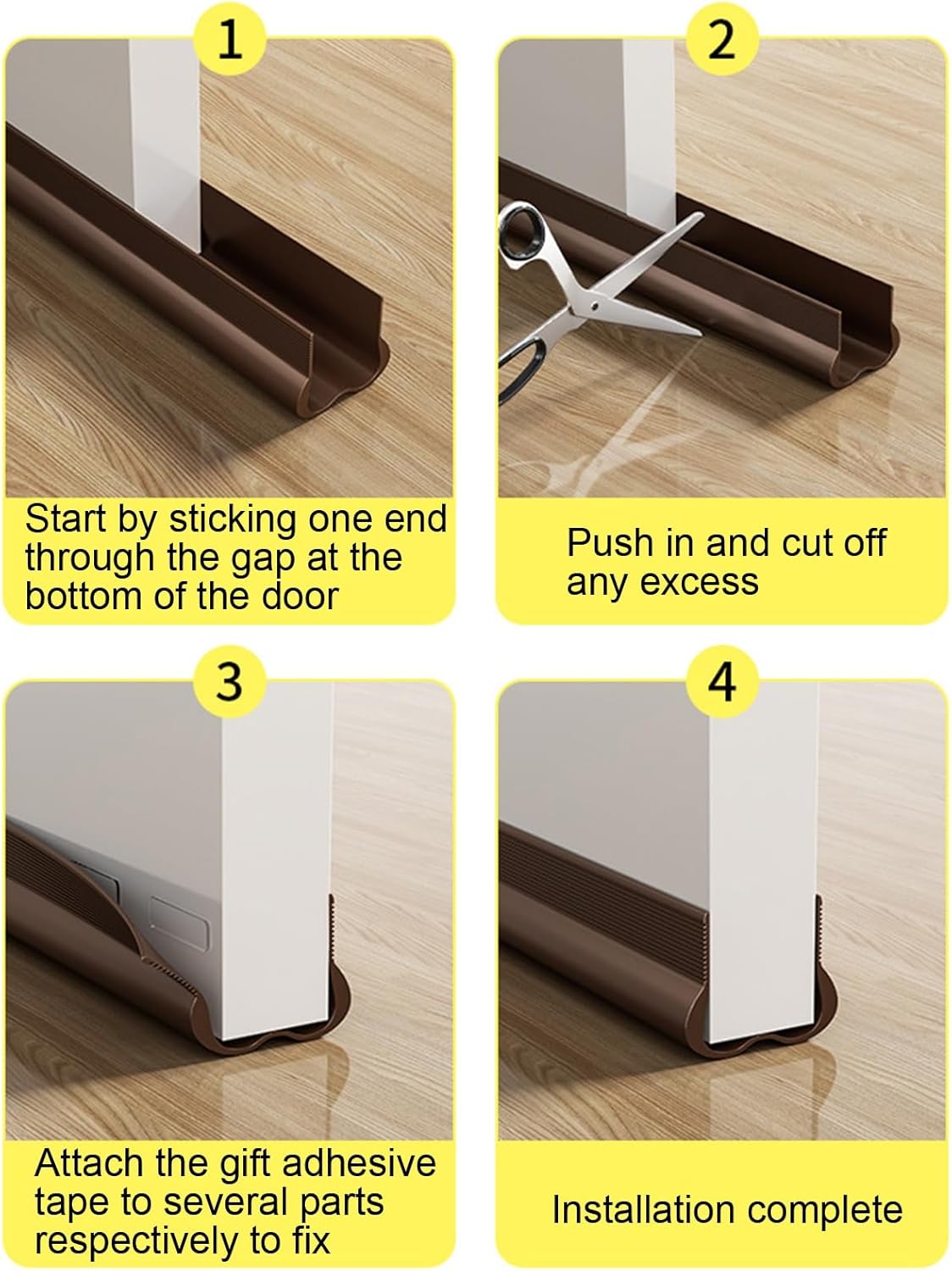 Papaba Door Seal PVC Weather Stripping Gap Filler