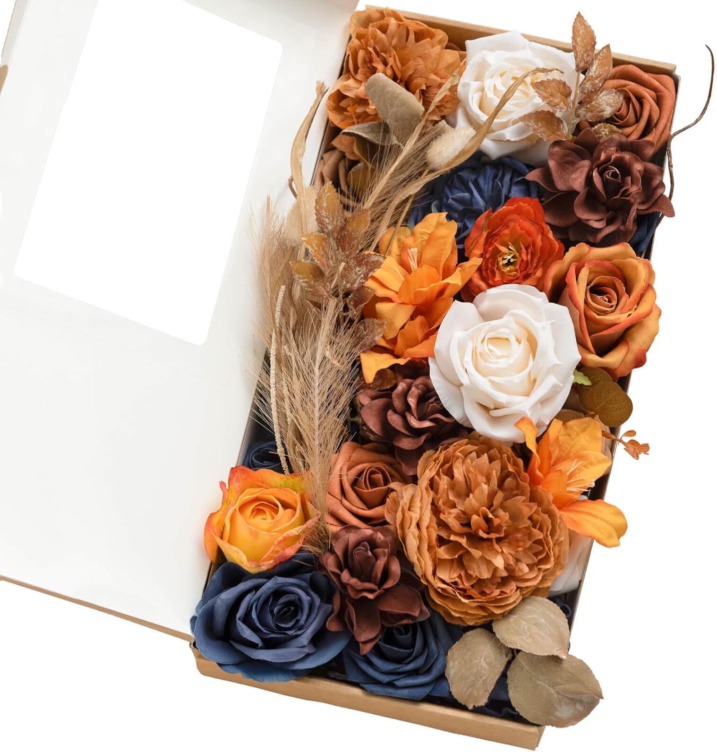 Lings Moment Artificial Flowers Combo Set Hazelnut Navy