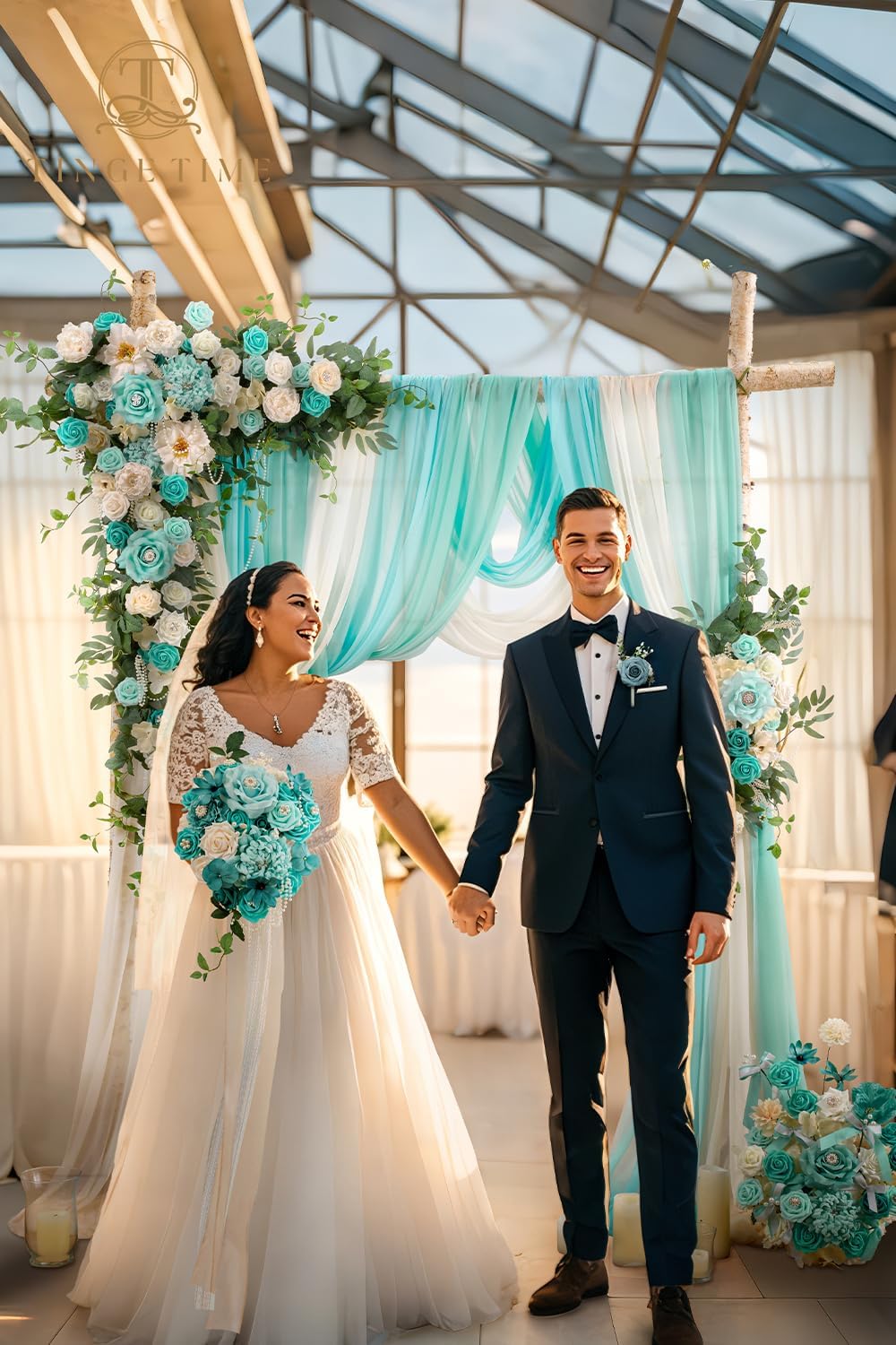 TINGE TIME Artificial Wedding Arch Flowers Kit