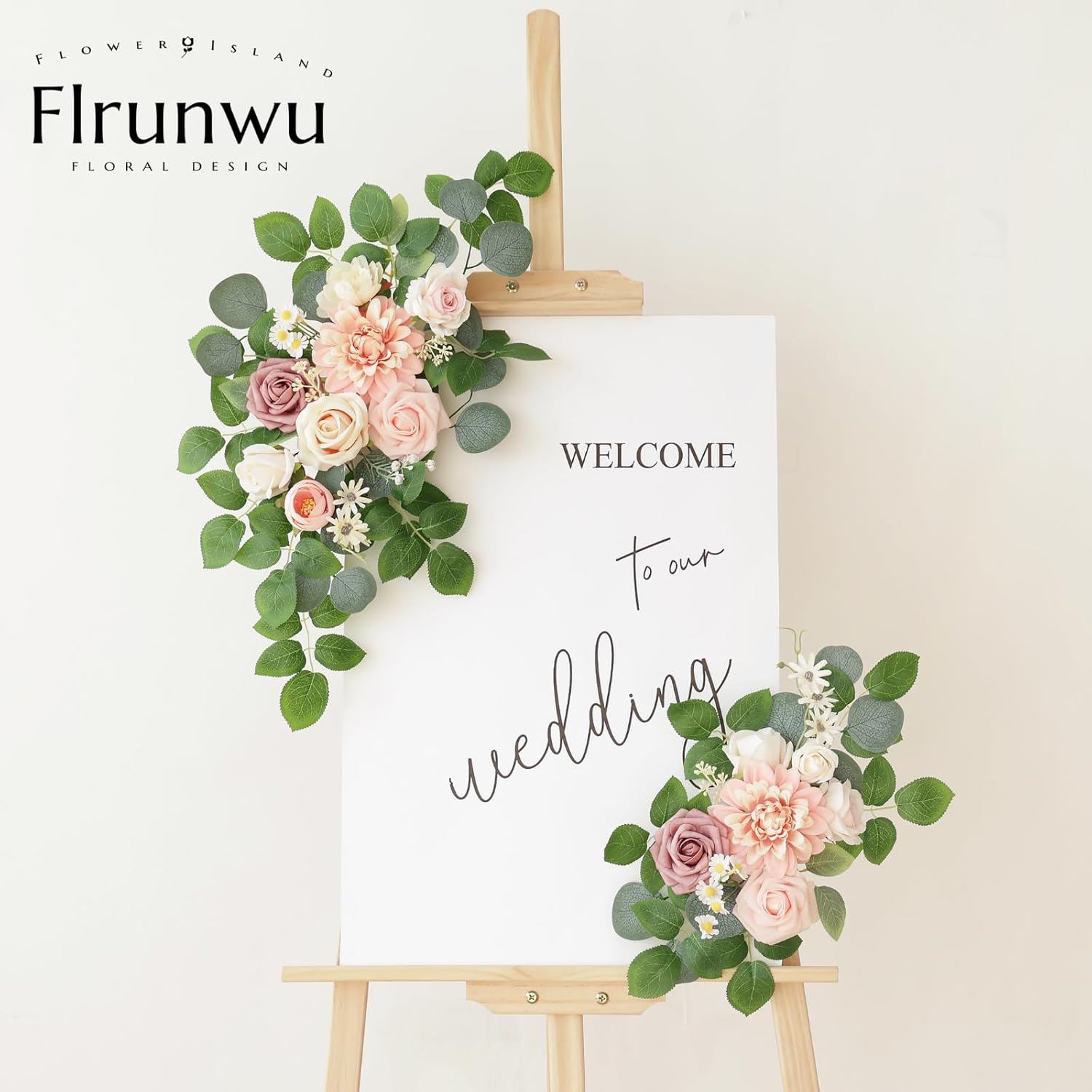 Flrunwu Artificial Flowers Decor Pack of 2