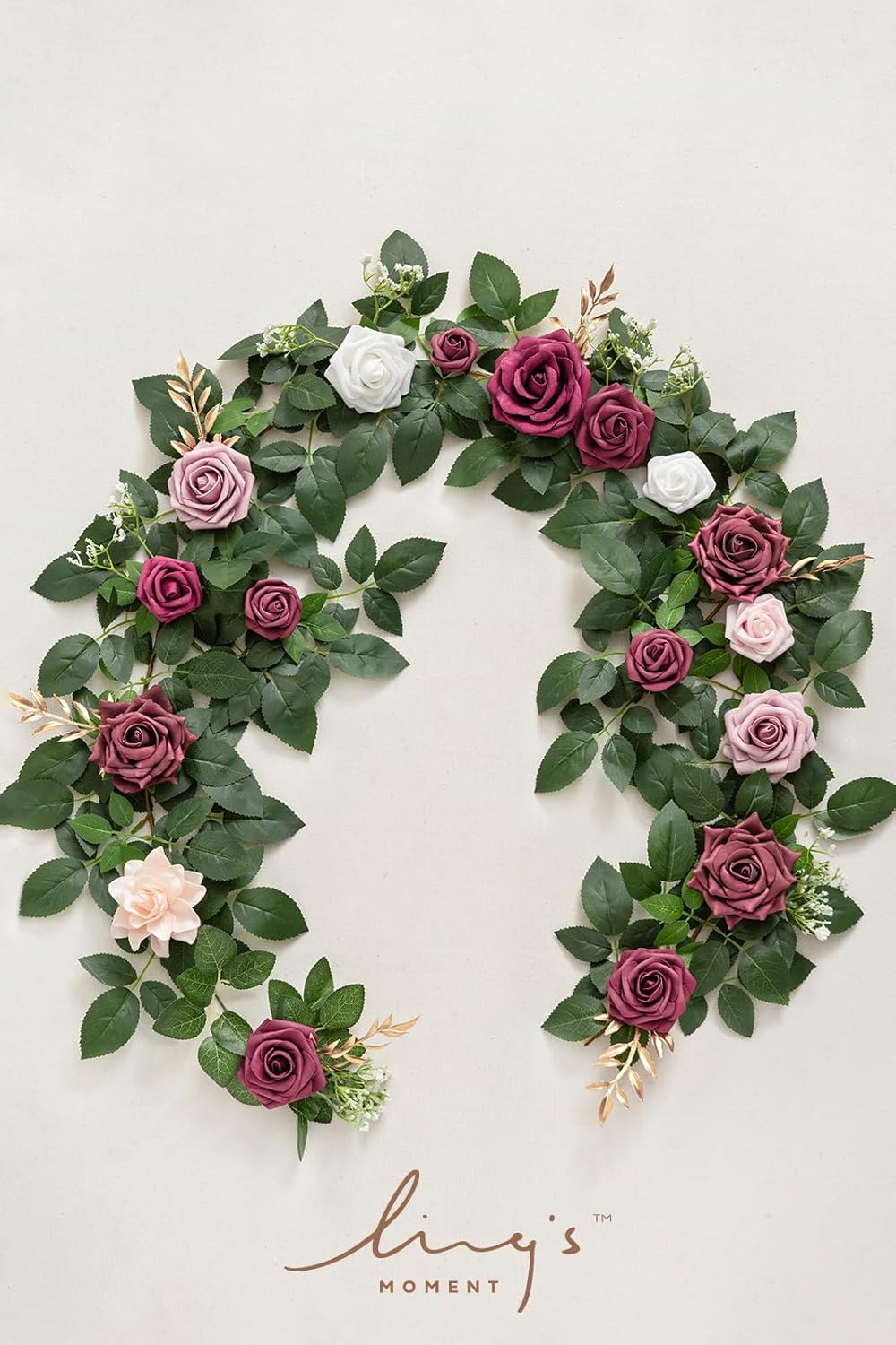 Lings Moment 5FT Burgundy Artificial Flower Garland